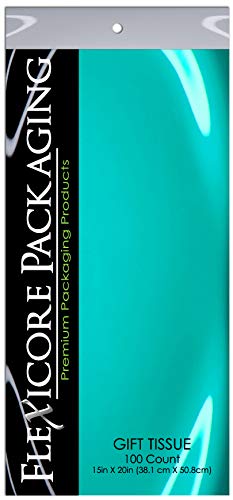 Eco-Friendly Kraft Paper Gift Bags & Aqua Blue Tissue Wrap - 8