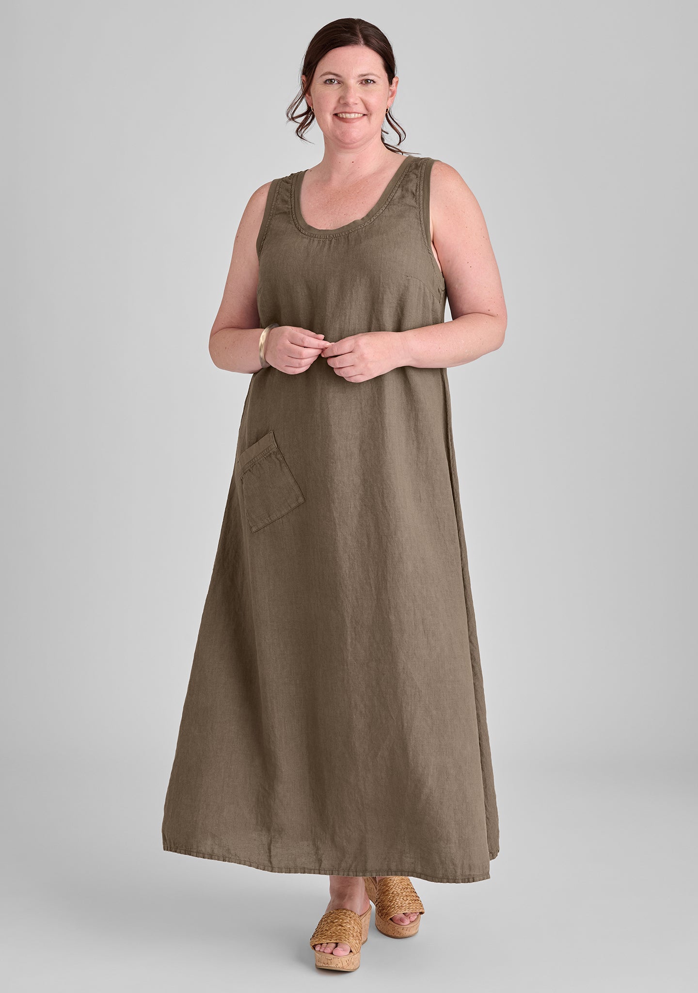 Serene Linen Maxi Dress for Women - Breathable & Comfortable Summer Beach Dress for Vacation, Boho Chic Outfit