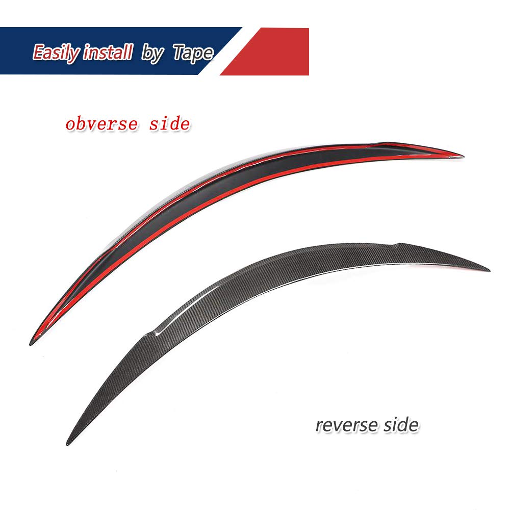 Premium Carbon Fiber Trunk Spoiler for Tesla Model S 2012-2024 - High-Performance Rear Wing Tail Spoiler - OEM Style Fitment - Perfect for Racing & Street Style Enhancement