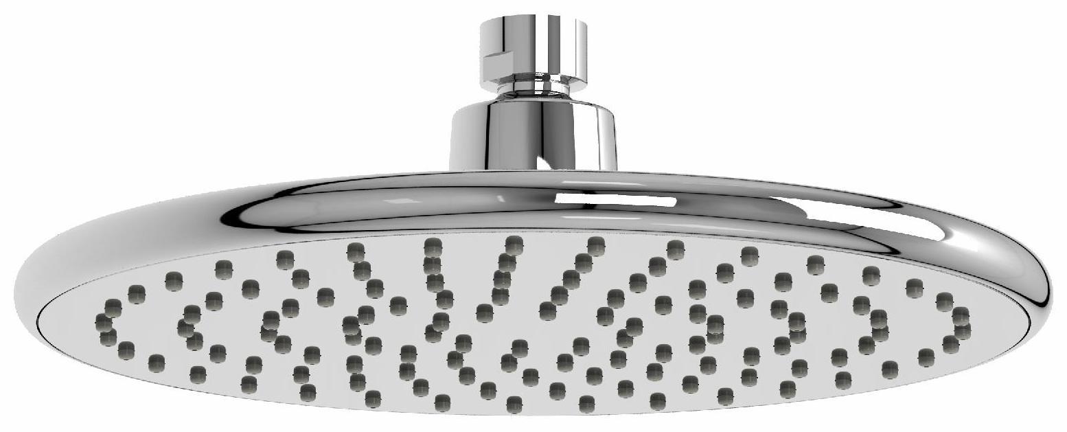 High-Pressure 9-Inch Plastic Round Shower Head with 1.8 GPM Flow Rate - Chrome Finish (Model 428C WS RIOBEL) for Bathroom, Spa, and RV Use
