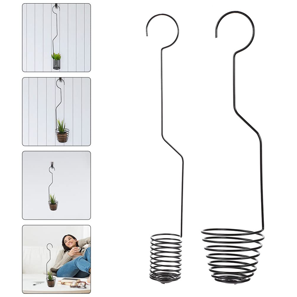 Happyyami 2 Pack Wall Mounted Air Plant Hooks - Heavy Duty Plant Hangers for Large & XL Air Plants - Boho Home & Office Decor for Living Room, Bedroom, or Workspace