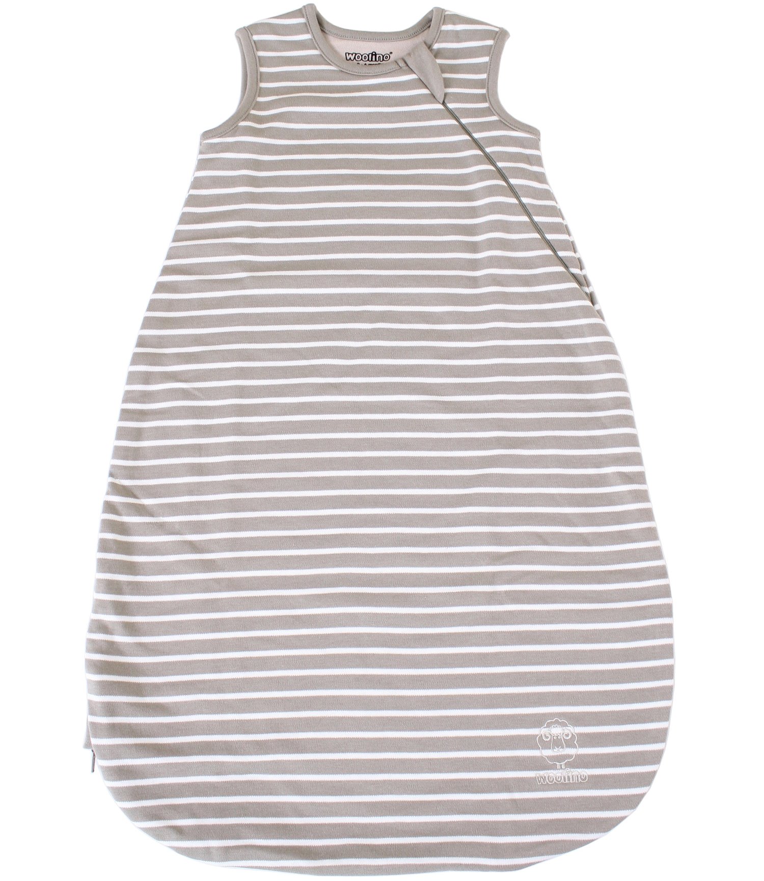 Woolino Merino Wool & Organic Cotton Baby Sleep Sack - 4 Season Wearable Blanket for Infants & Toddlers (18-36 Months) - Two-Way Zipper Design for Easy Diaper Changes - Earth Tone - Perfect for Nursery, Daycare & Travel