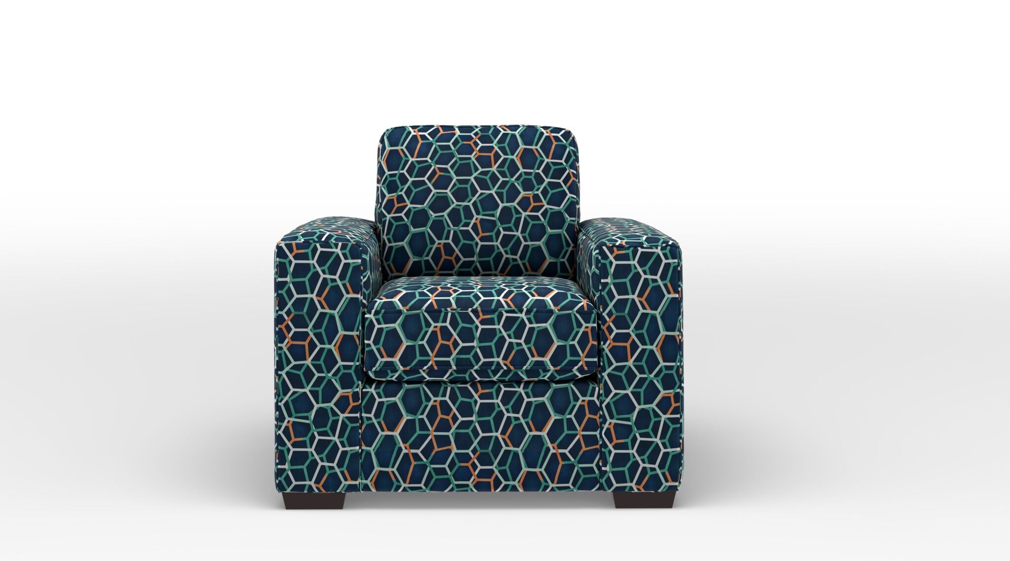 Celeste Accent Chair in Legacy Blue - Mid-Century Modern Lounge Chair for Living Room, Bedroom & Office Decor