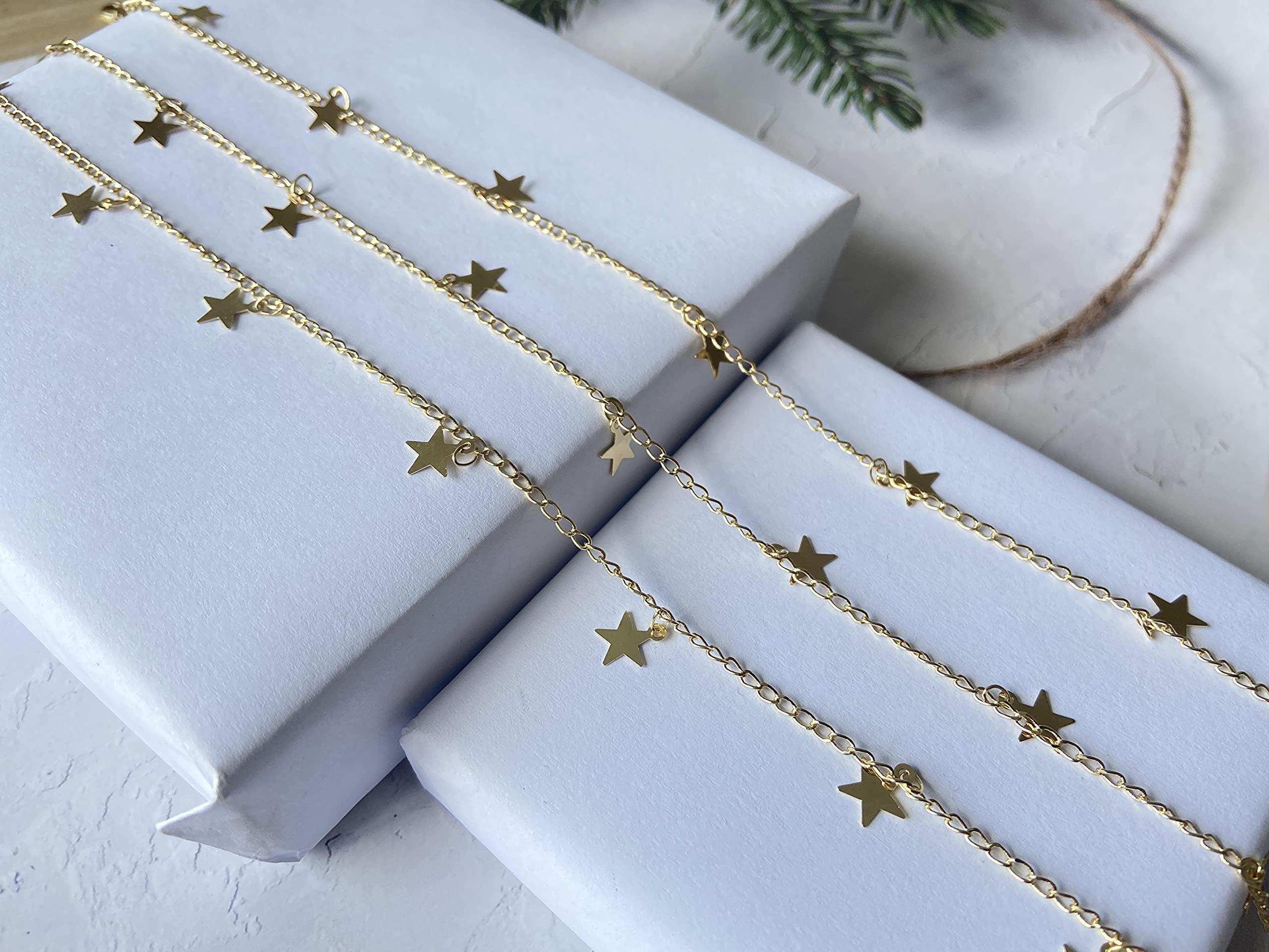 YANCHUN Star Layered Necklace Set - Adjustable Summer Beach Jewelry for Women, Trendy Choker & Charm Necklaces for Layering | Perfect for Vacation, Boho Outfits & Casual Wear
