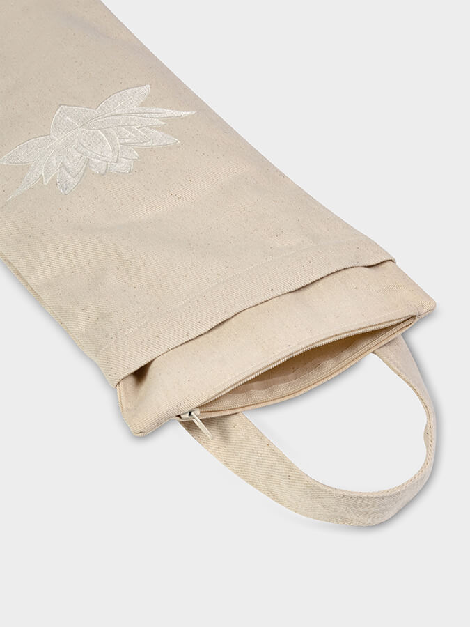 GOTS Certified Organic Cotton Yoga Sandbag Cover - Eco-Friendly & Breathable for Hot Yoga, Meditation & Home Workouts