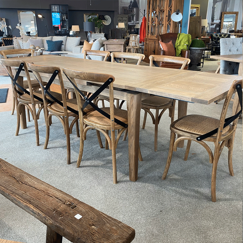 Hartley Extendable Dining Table - 6ft/7.5ft/9ft - Solid Wood Expandable Table for Family Gatherings & Dinner Parties - Perfect for Large Dining Rooms & Entertaining Guests
