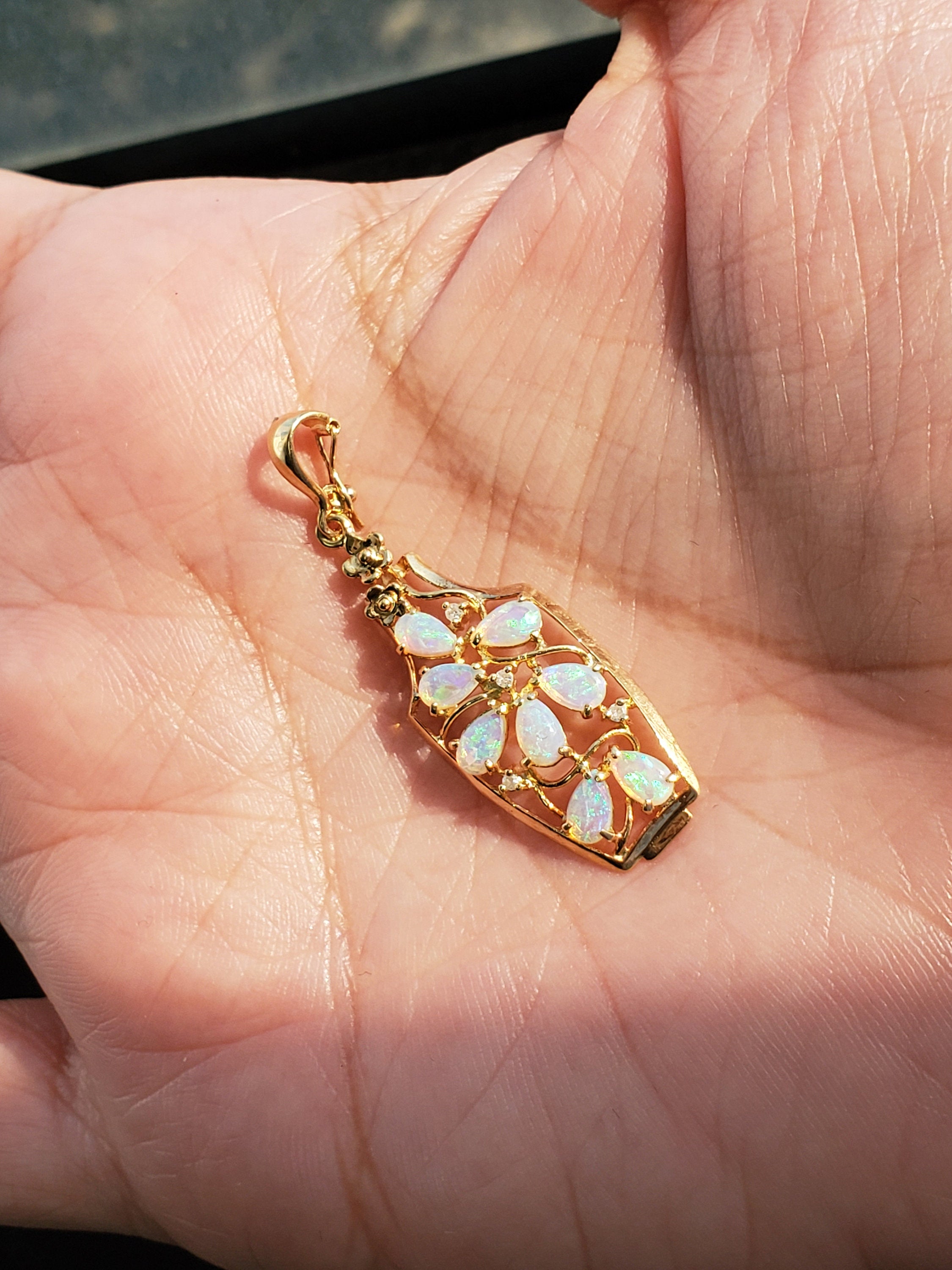 Pear Shaped Opal Necklace - Elegant Handmade Jewelry for Women | Perfect for Weddings, Parties & Special Occasions