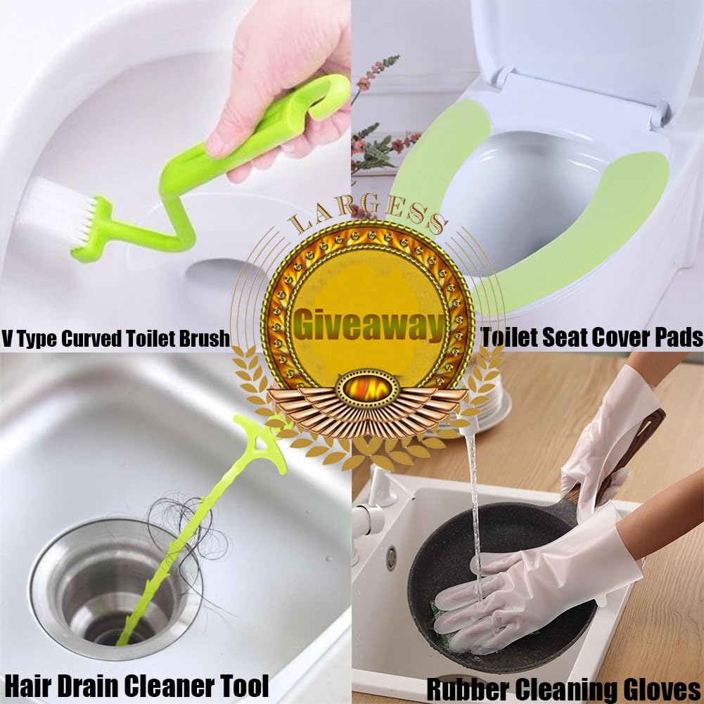 Upgrade Silicone Toilet Brush and Holder Set - Quick Drying Bathroom Cleaning Kit for Hygienic Toilet Maintenance | Perfect for Small Spaces, RVs & Modern Homes