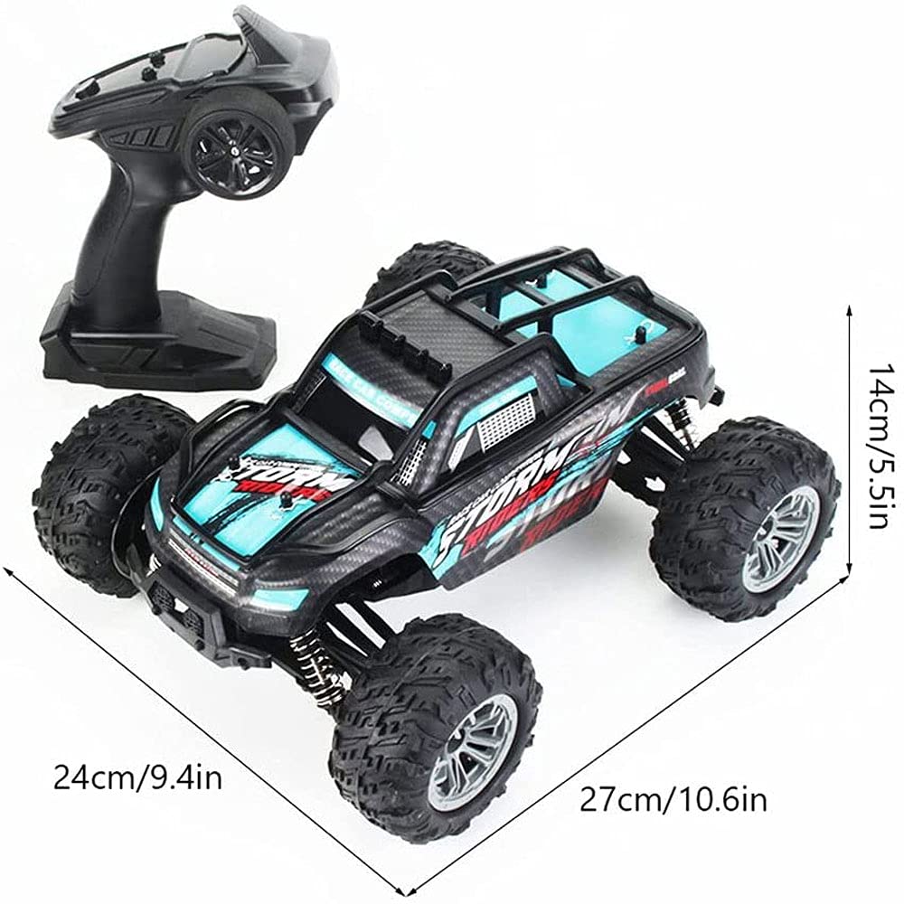 1/16 Scale Off-Road Remote Control Car | 2.4Ghz Wireless Monster RC Truck | All Terrain Climbing Vehicle | 36KM/H High Speed RC Car | Durable Toy for Kids & Adults | Perfect for Backyard Racing, Off-Road Adventures & Birthday Gifts