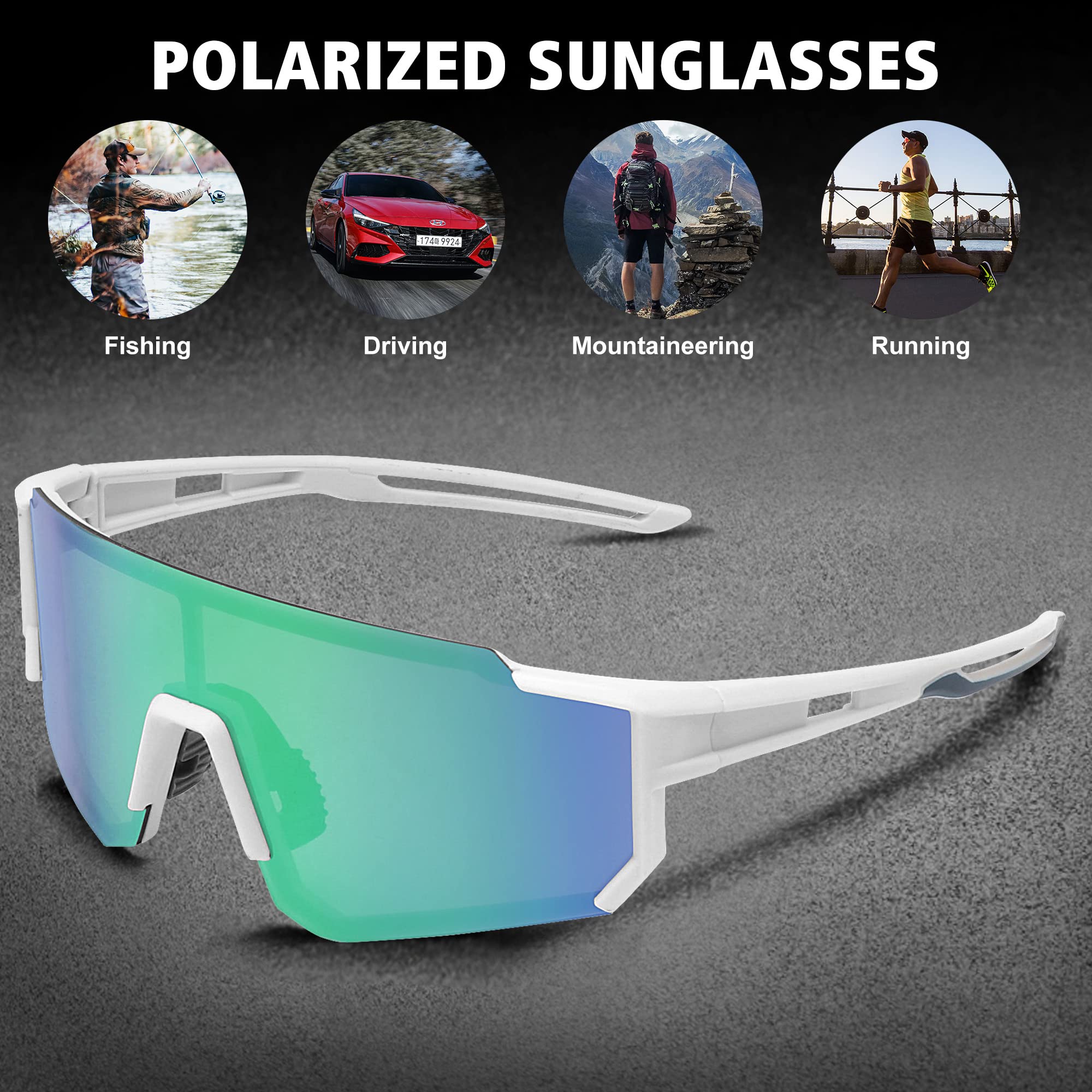 STORYCOAST Polarized Sports Sunglasses for Men & Women - UV400 Protection, Anti-Glare for Driving, Fishing, Cycling & Mountain Biking - Lightweight & Durable for Outdoor Adventures