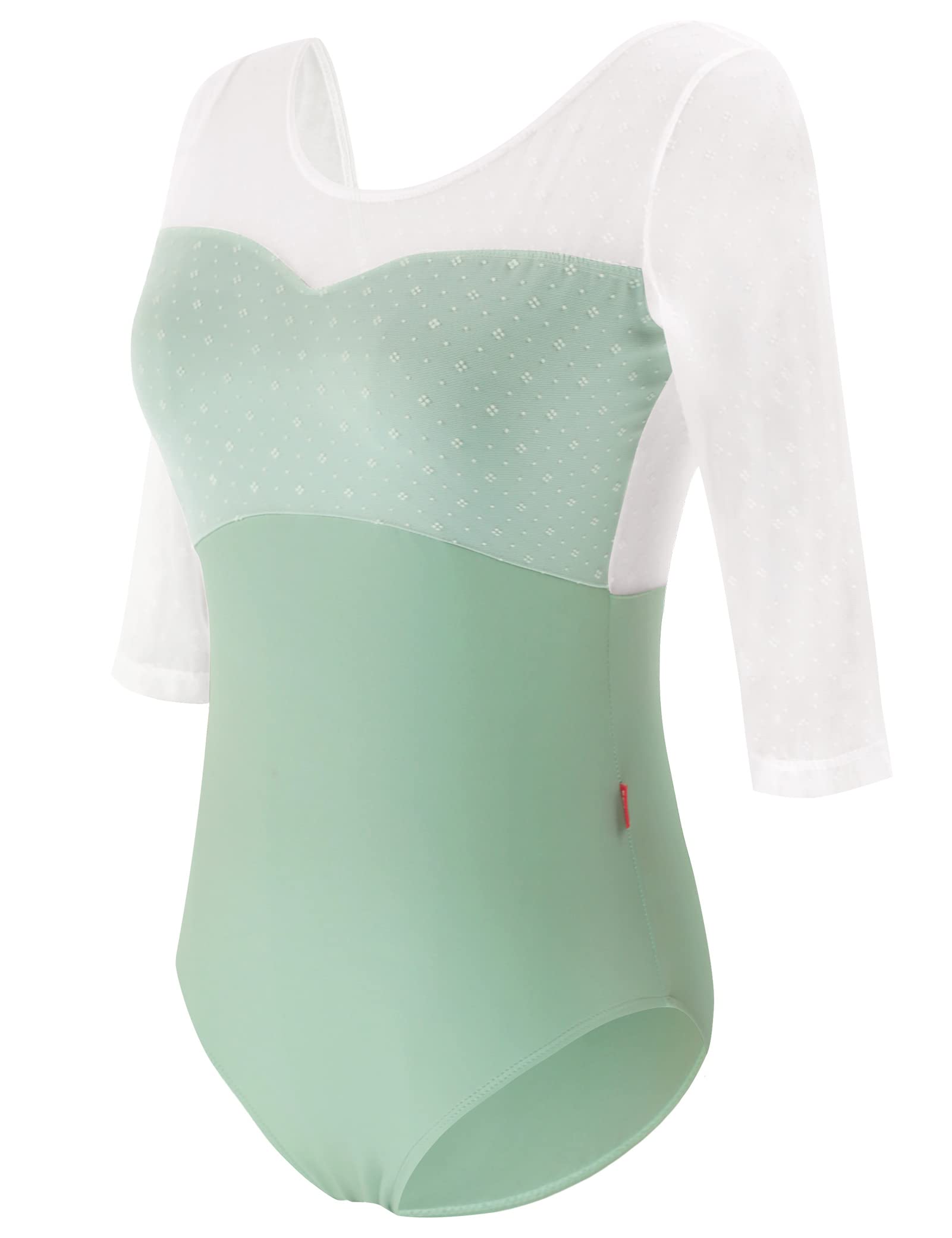 Daydance 3/4 Sleeve Ballet Leotard for Women & Teens - Stretchy Dance Wear for Ballerina, Jazz, Contemporary & Ballet Class - Perfect for Recitals, Performances & Dance Practice