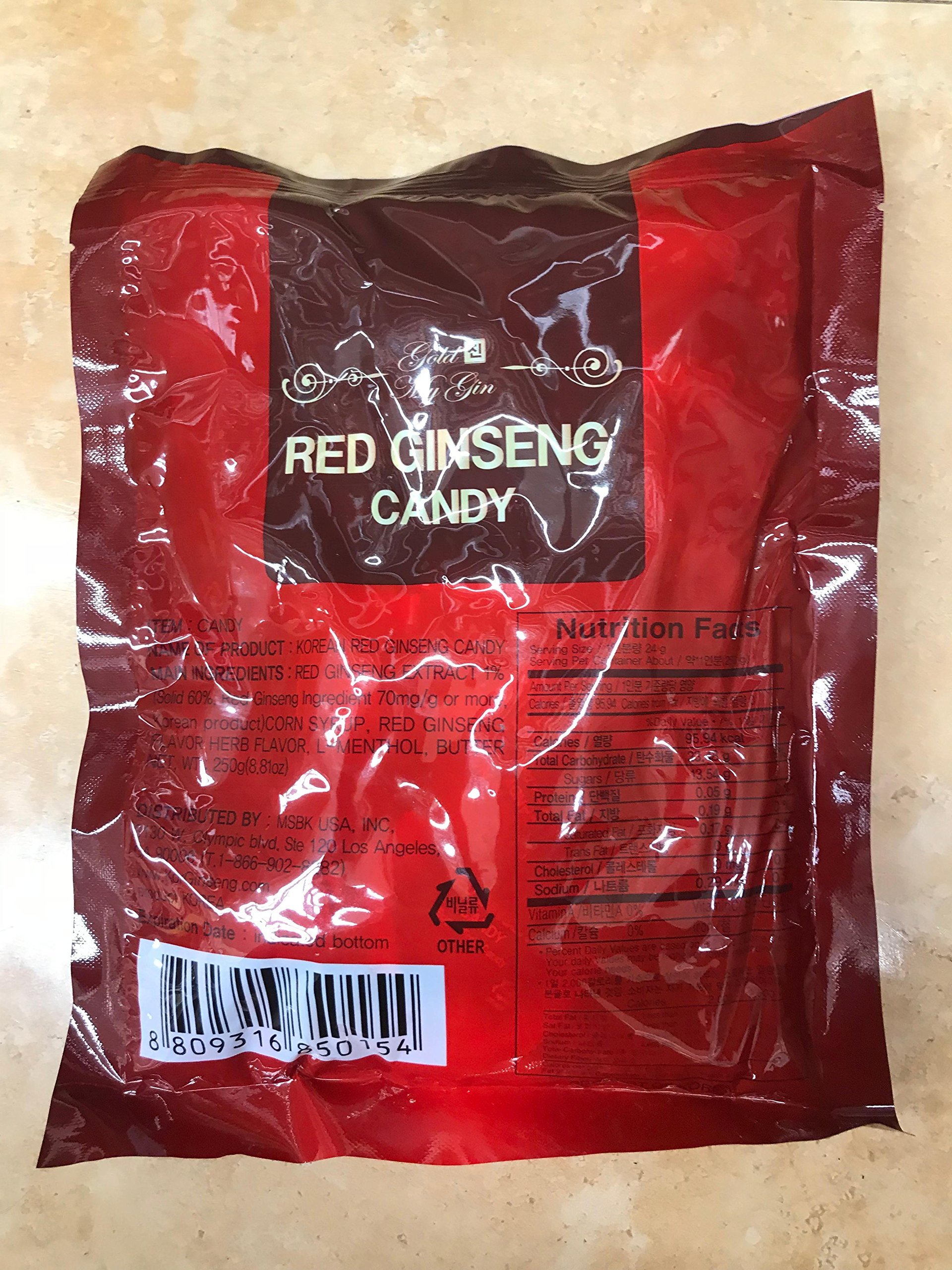 Korean Ginseng Candy - Sugar-Free Healthy Snack for Energy Boost | Perfect for Work, Travel & Wellness
