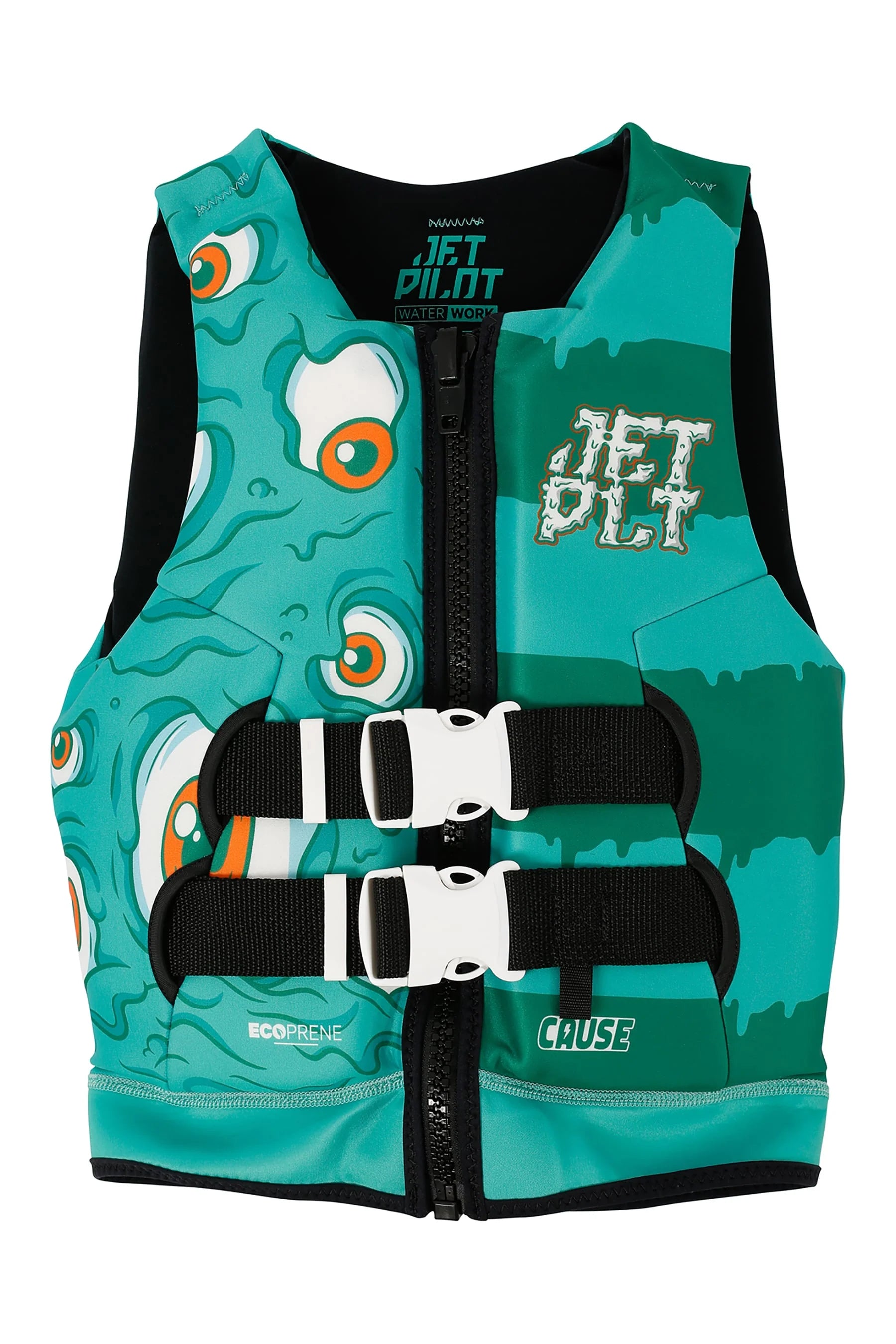 Cause Boys FE Youth Neoprene Eco Vest | Monster Green | Kids Fishing & Outdoor Activities Vest for Boys