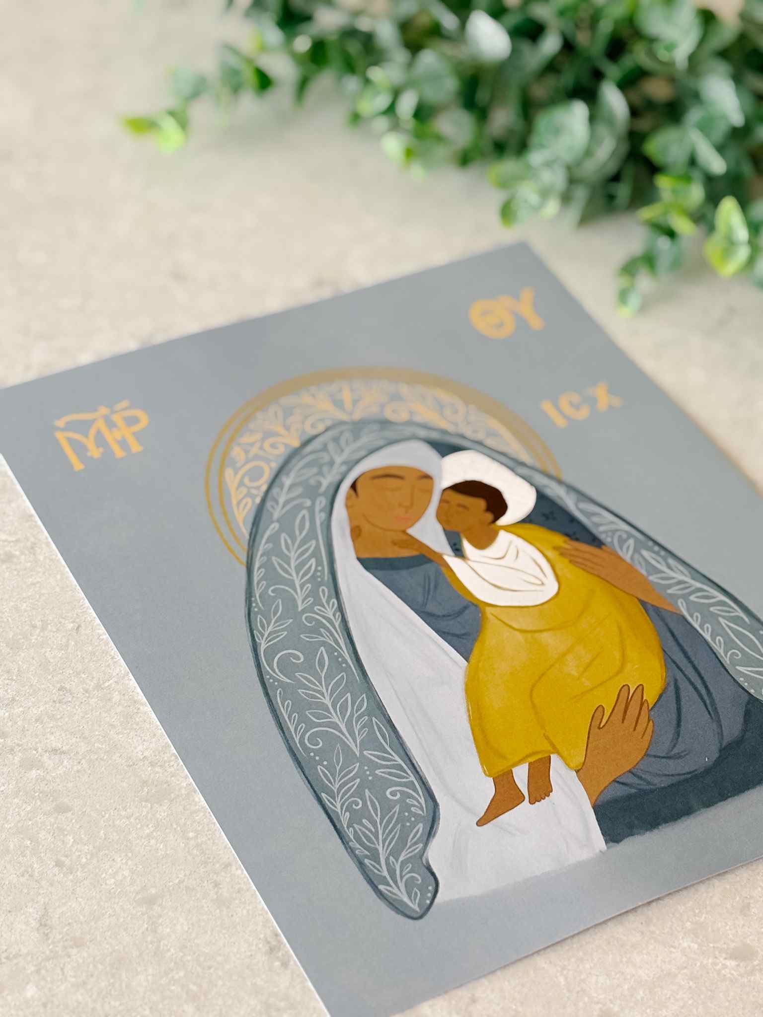 Our Lady of Perpetual Help Icon Inspired Print - Religious Wall Art for Home & Church Decor - Perfect for Prayer Rooms, Catholic Gifts & Spiritual Spaces