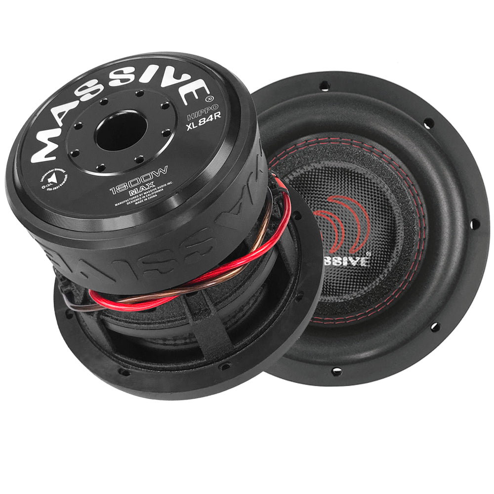 HIPPOXL84RV2 900 Watts RMS Dual 4 Ohm Car Subwoofer - Powerful Bass for Car Audio Systems, Home Theater, and DJ Setups