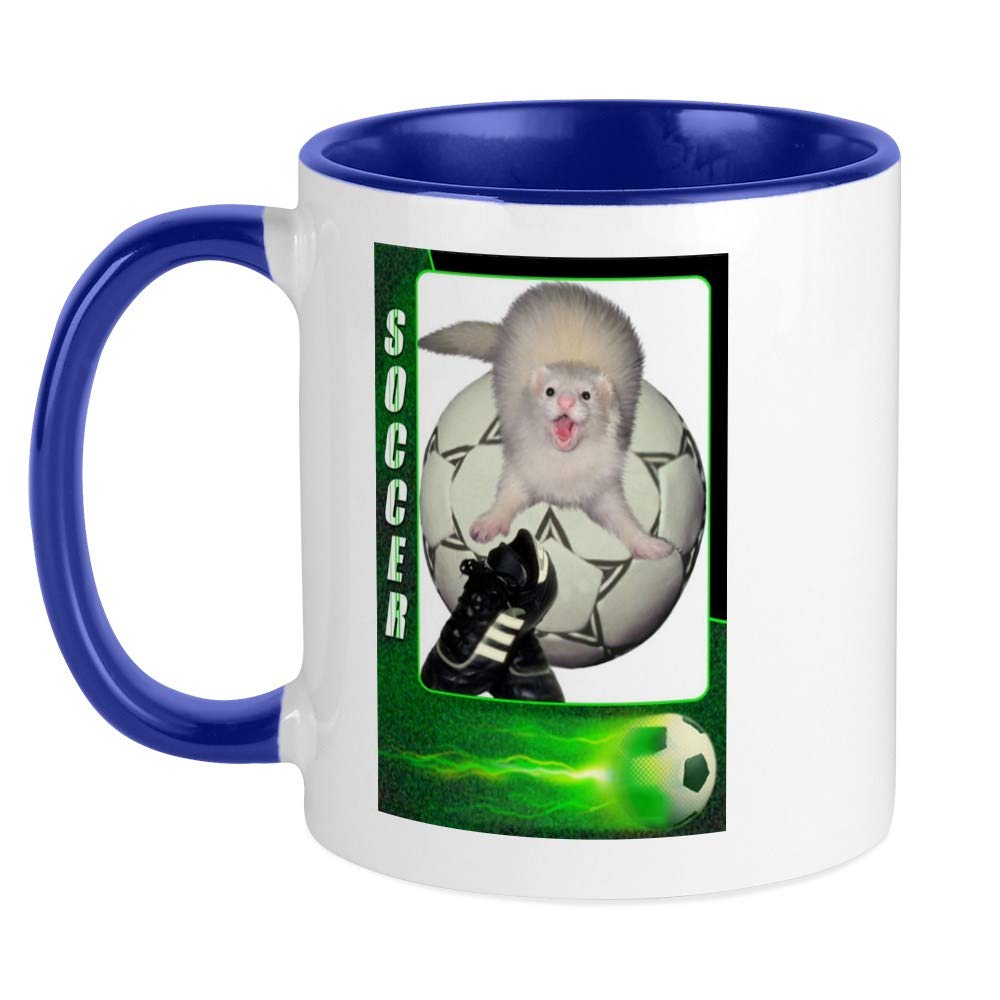 11 oz Ceramic Coffee Mug & Tea Cup - Soccer Ferret Design by CafePress | Perfect for Gifts, Office Use & Soccer Fans