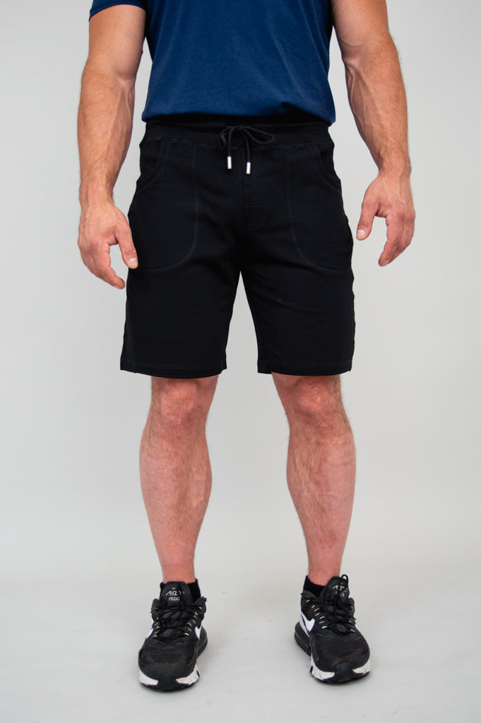 Jason Men's Cotton Shorts - Black Casual Summer Shorts for Outdoor Activities, Gym, and Lounge Wear