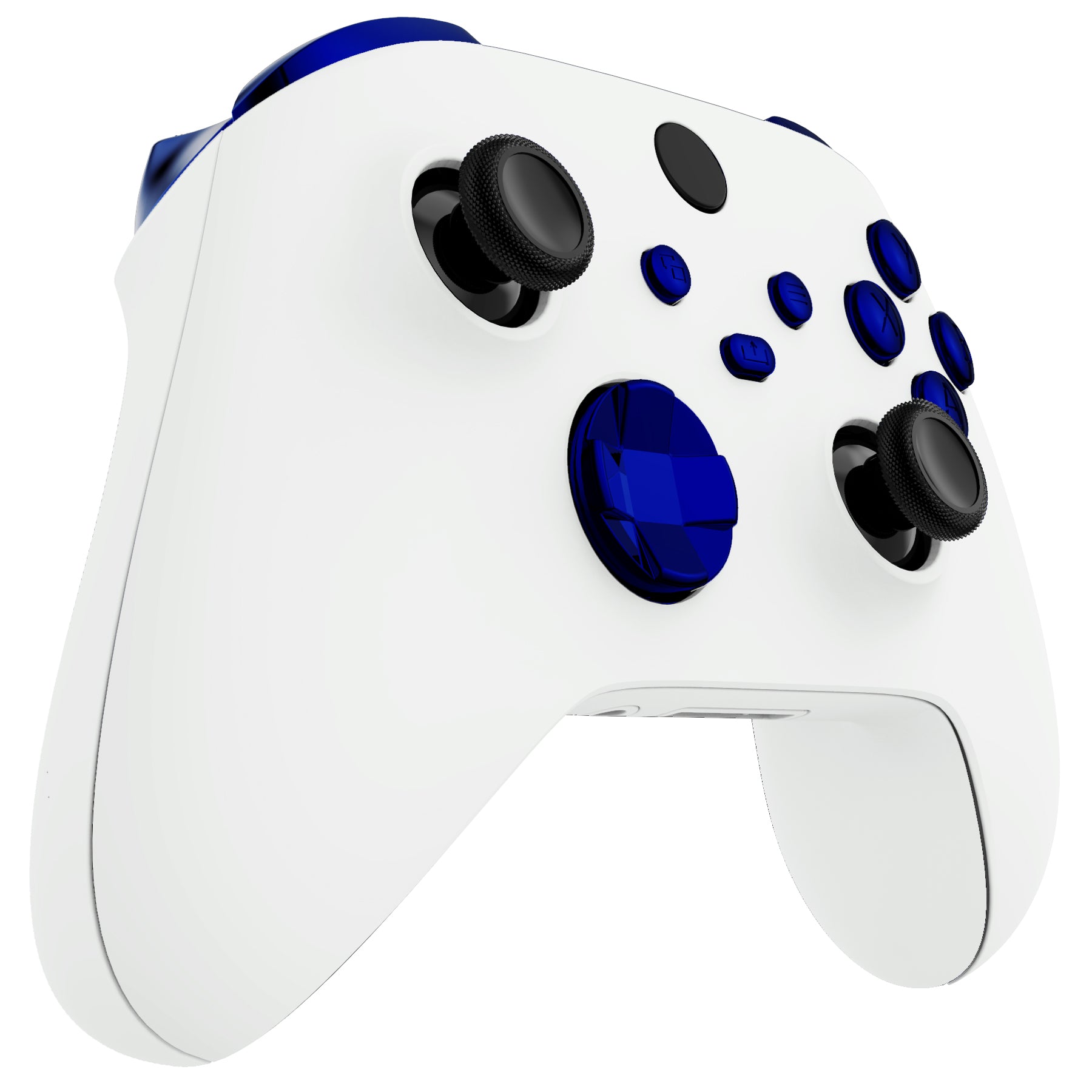 eXtremeRate Chrome Blue Replacement Buttons for Xbox Series X/S Controller - LB RB LT RT Bumpers Triggers D-Pad ABXY Start Back Sync Share Keys (JX3204) | Premium Customization for Gaming Enthusiasts | Perfect for Controller Repair & Modding Projects