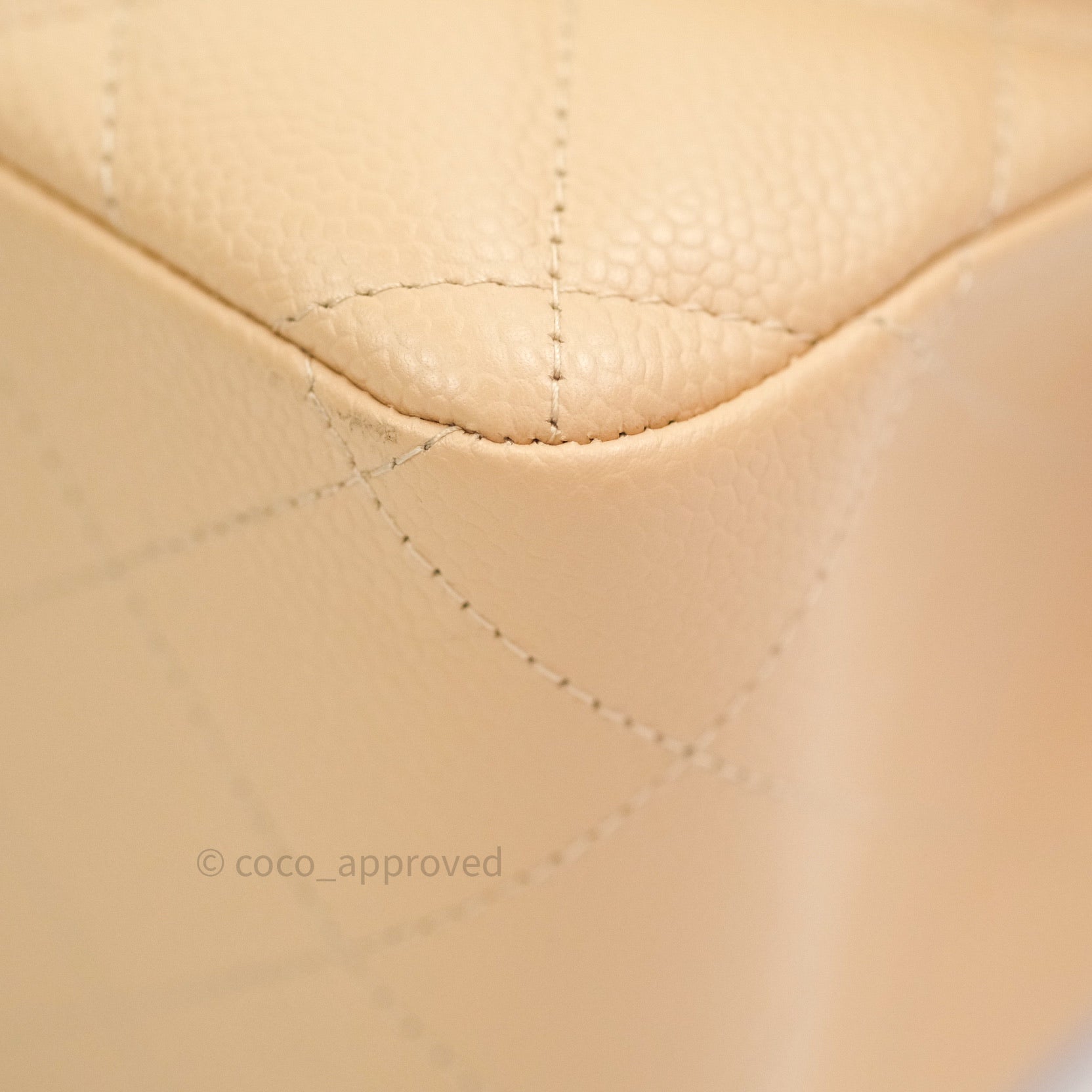 Chanel Classic Jumbo Double Flap Bag Beige Caviar Leather with Gold Hardware - Luxury Designer Handbag for Women, Perfect for Parties & Special Occasions