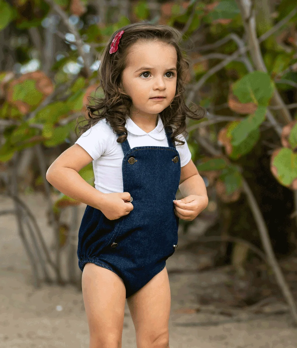 COCO BLANC Baby Denim Romper - Soft & Stylish Outfit for Infants 9M to 24M - Perfect for Playdates, Photo Shoots & Everyday Wear