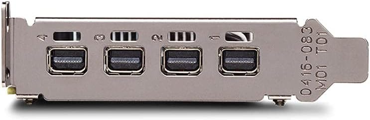 Refurbished PNY NVIDIA Quadro P1000 4GB GDDR5 PCIe x16 Professional Graphics Card - 4K Displays @60Hz, 4x DisplayPort 1.4 with Audio (VCQP1000 PB) | Ideal for CAD, 3D Modeling & Video Editing Workstations