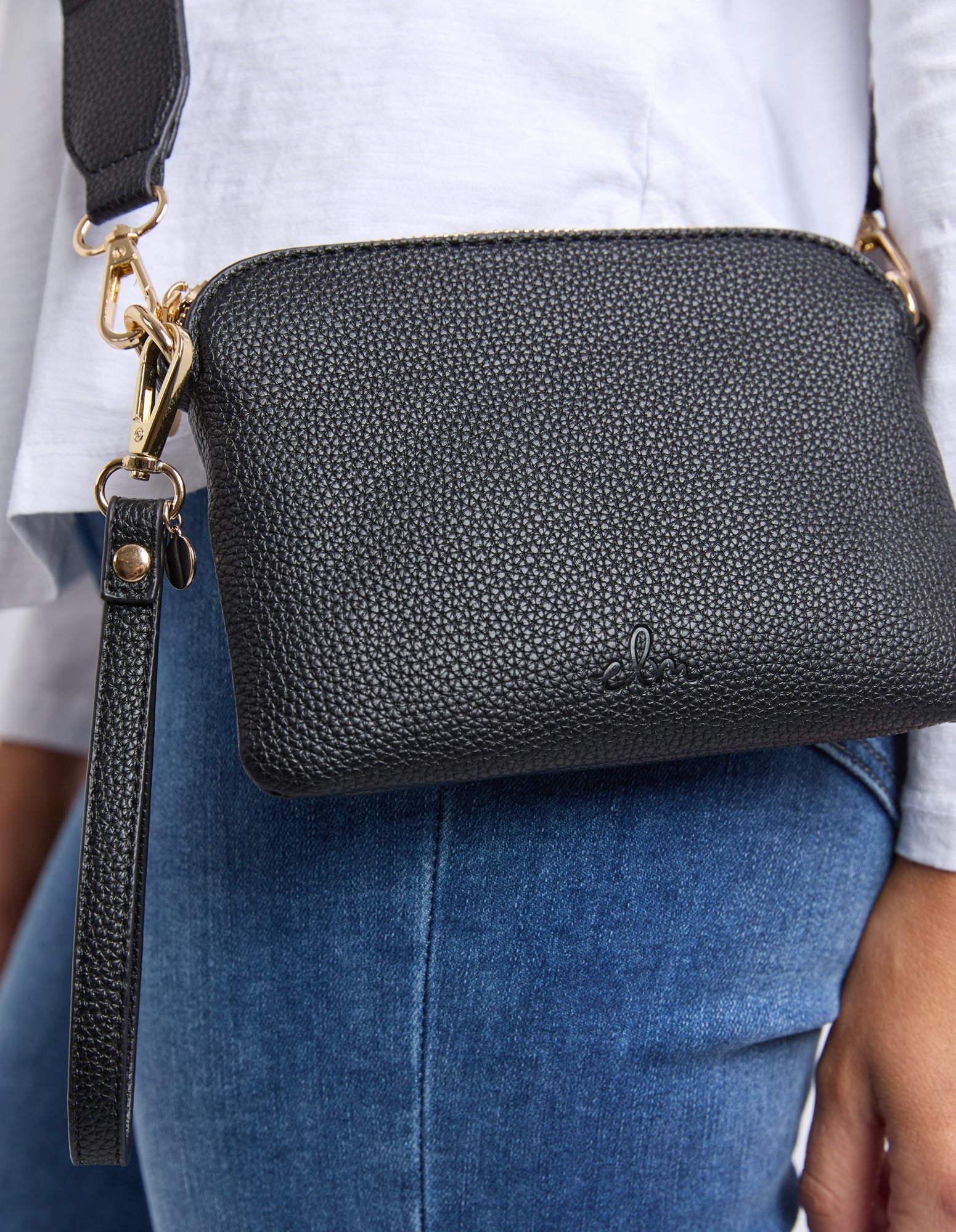 Elm Compact Crossbody Bag for Women - Stylish & Lightweight Small Shoulder Purse - Perfect for Travel, Shopping & Everyday Use - Black
