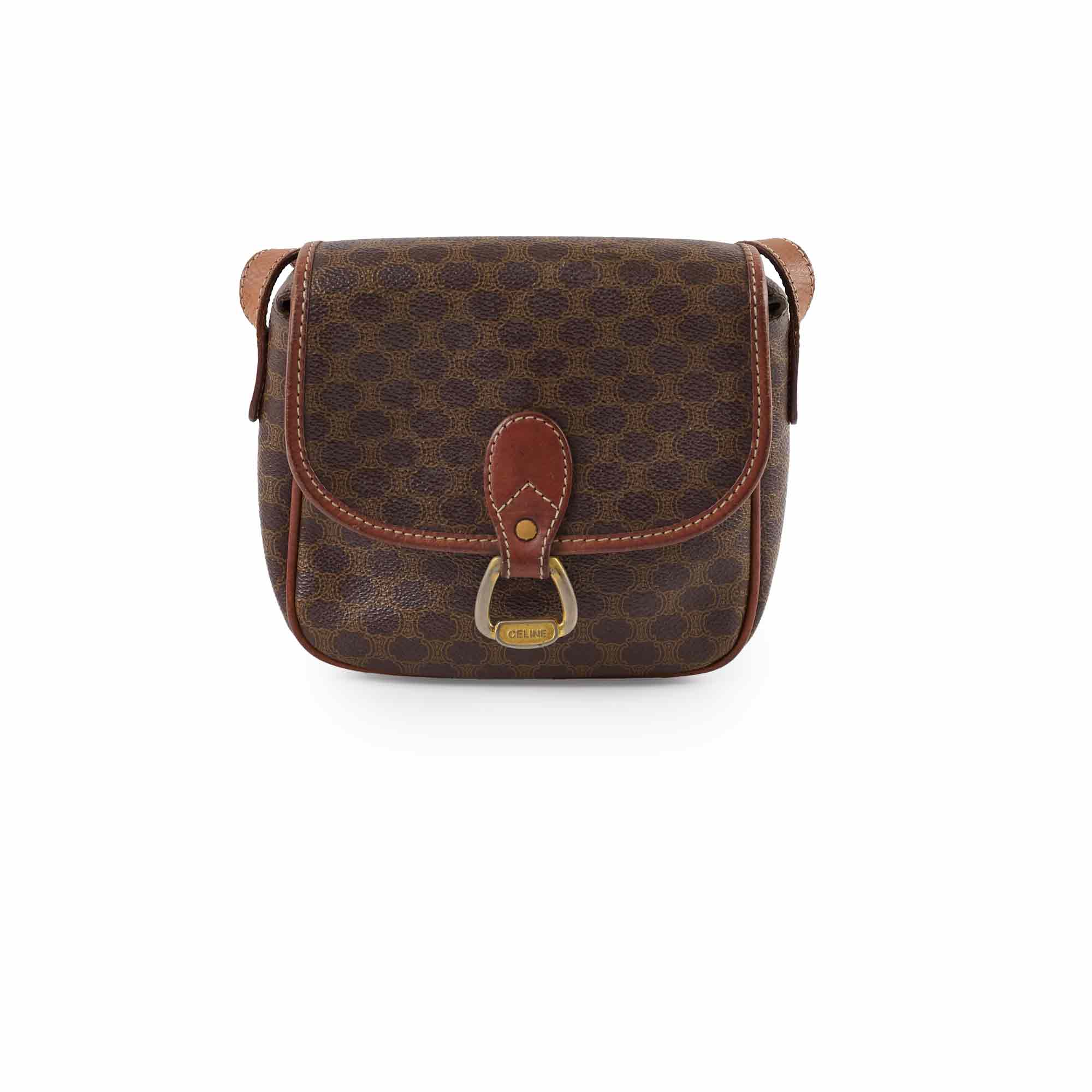 Vintage Celine Brown Crossbody Bag for Women | Authentic Leather Shoulder Bag | Perfect for Daily Use, Travel & Casual Outfits