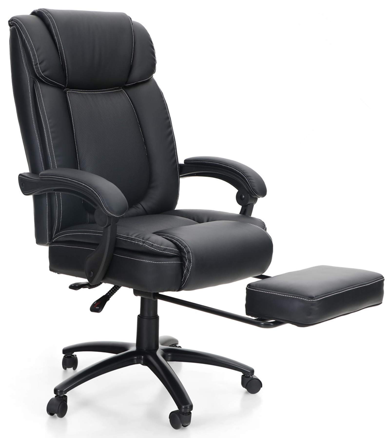 Sophia & William Ergonomic High Back Office Chair - PU Leather Executive Desk Chair with Adjustable Armrests, 360° Swivel & Detachable Footrest - Big and Tall Computer Chair Supports 400 lbs - Perfect for Home Office, Gaming & Workspaces