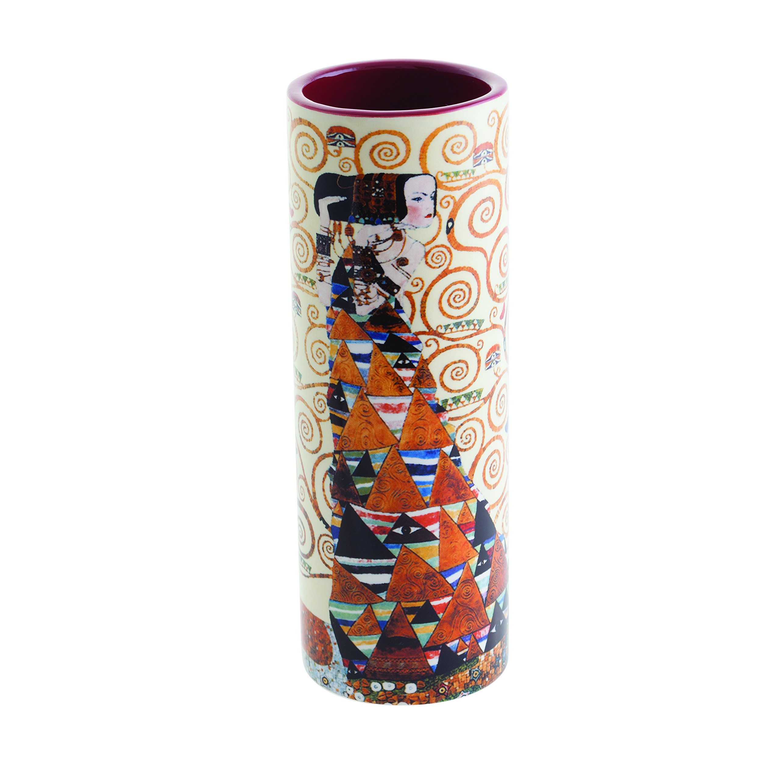 Parastone Klimt Woman Expectation Ceramic Flower Bud Small Vase 7 Inch - Elegant Home Decor for Living Room, Bedroom & Office Desk