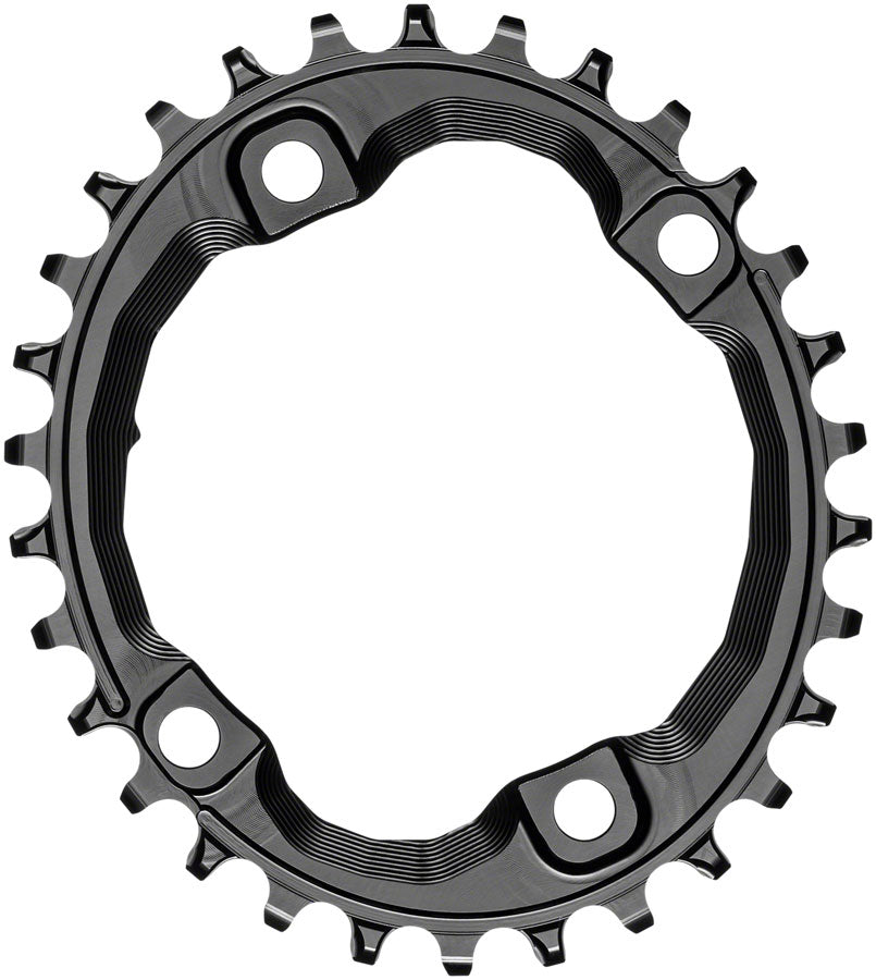 AbsoluteBLACK Oval Narrow Wide Chainring 30T 96 BCD 4-Bolt 10-Speed Aluminum MTB Bike Chainring - Perfect for Mountain Biking, Gravel Riding & Off-Road Cycling