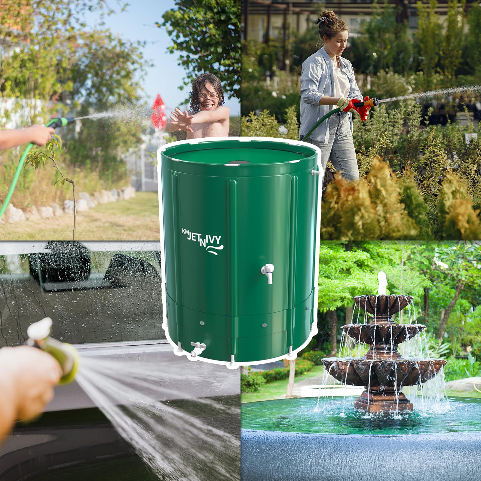 Collapsible Rain Barrel - 132 Gallon Portable Rainwater Collection System for Garden, Yard & Outdoor Water Storage | Anti-Collapse Design | Eco-Friendly Water Catcher | Perfect for Gardening, Irrigation & Emergency Water Supply