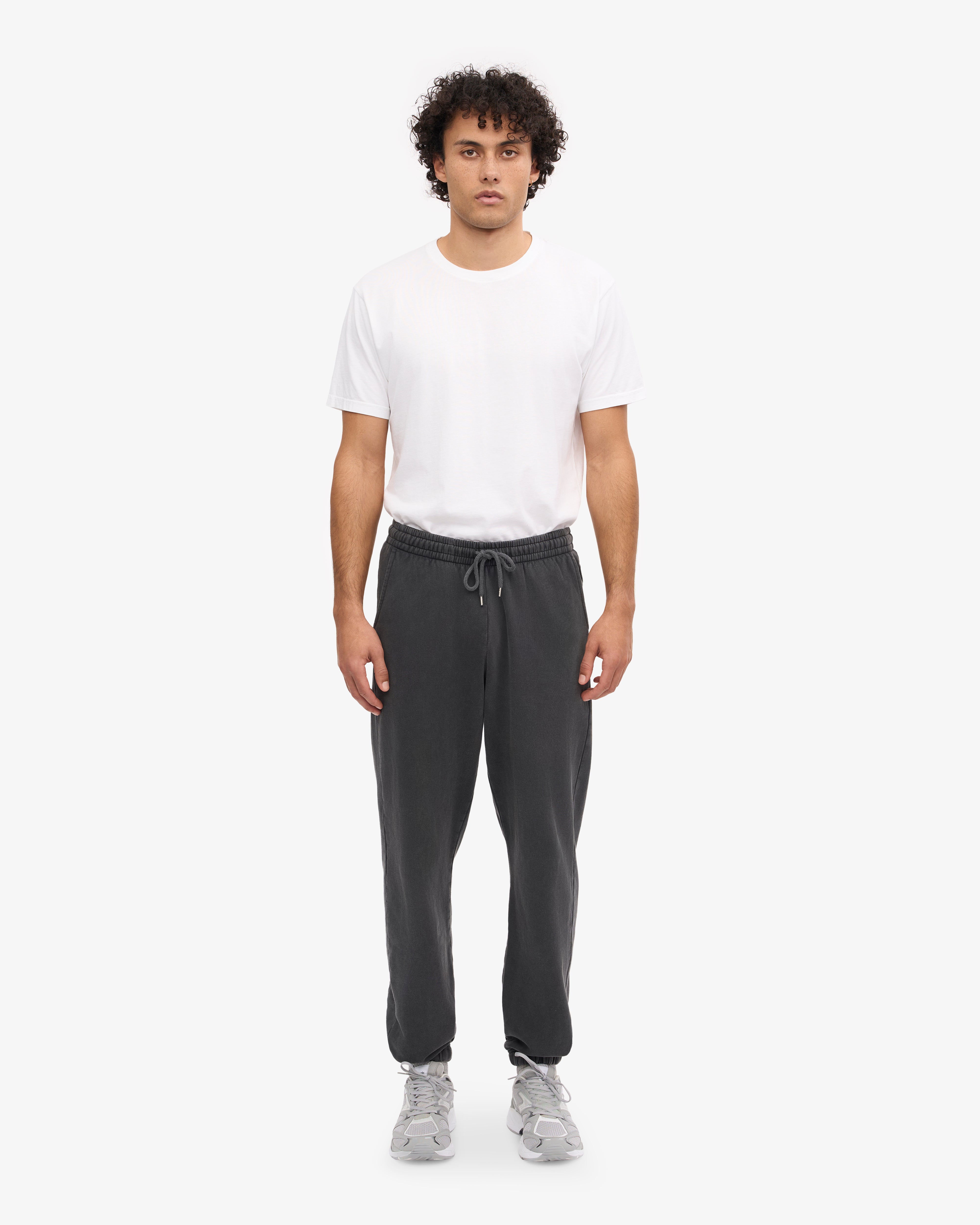Organic Cotton Sweatpants for Women & Men - Faded Black | Comfortable Lounge Pants for Yoga, Running & Home Wear