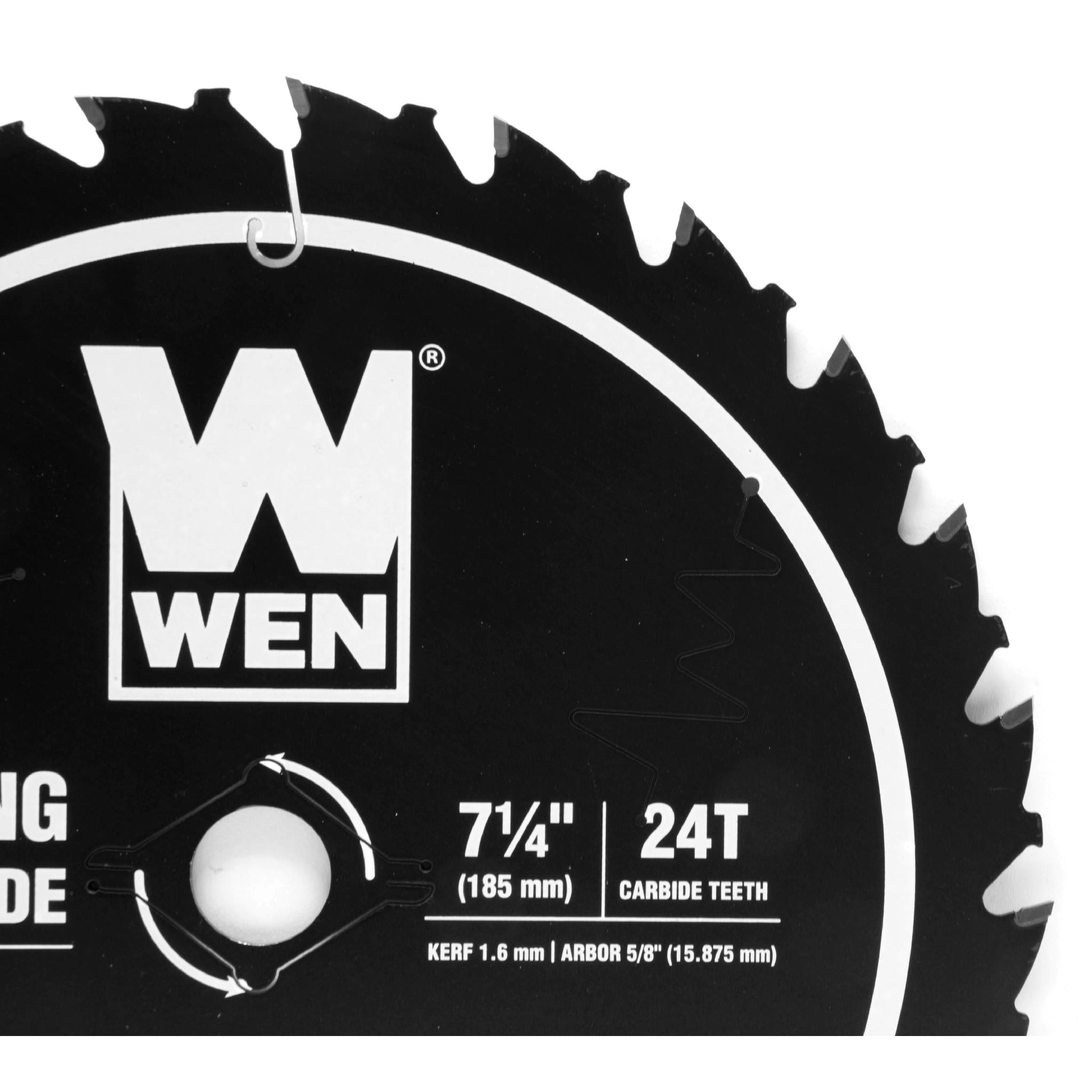 WEN BL0724 7.25-Inch 24-Tooth Carbide Tipped Professional Framing Saw Blade - Compatible with Miter Saws & Circular Saws - Perfect for Woodworking, Framing, and DIY Projects