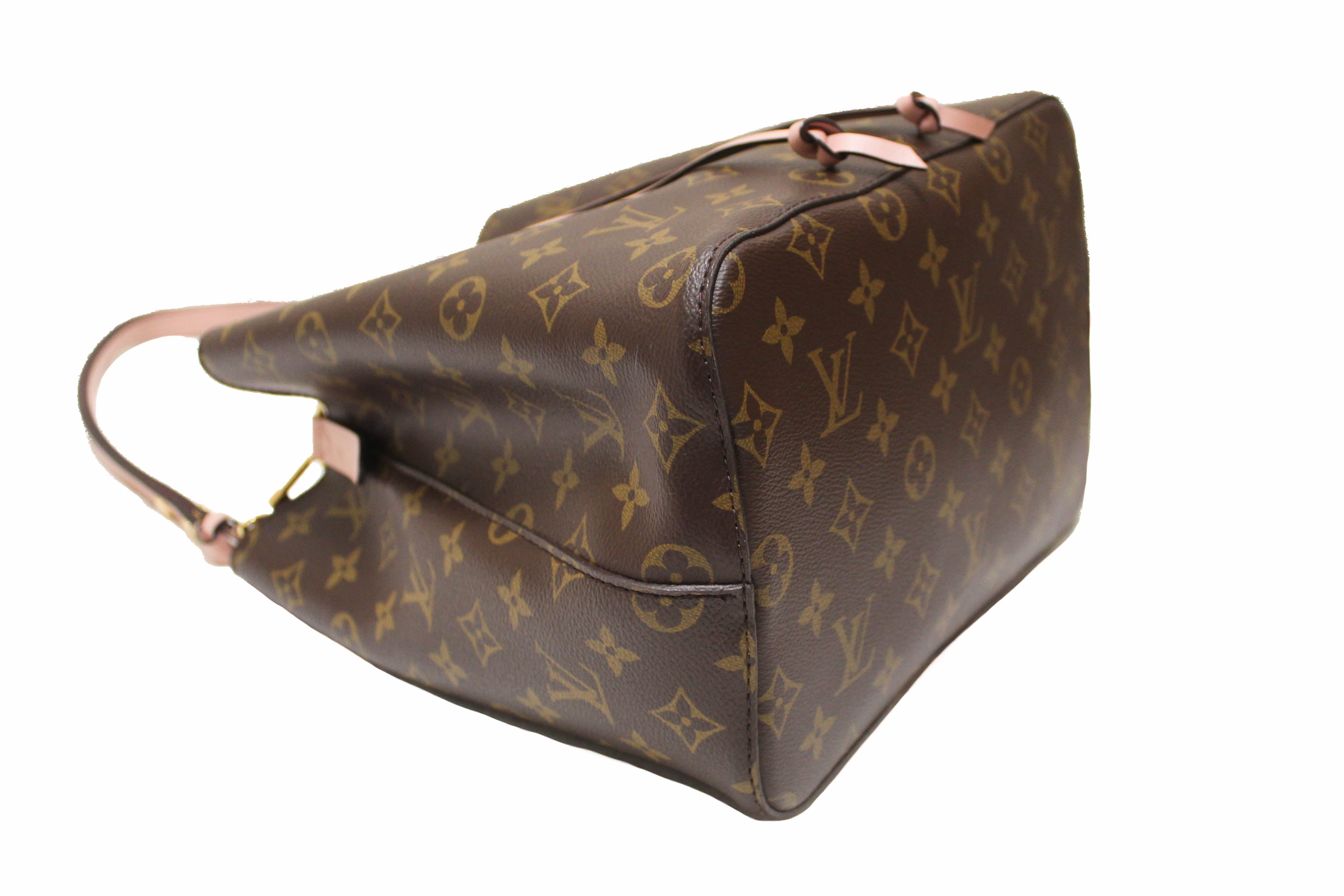 Authentic Louis Vuitton Classic Monogram Pink NeoNoe Shoulder Bag for Women | Luxury Designer Handbag for Work, Travel & Everyday Use