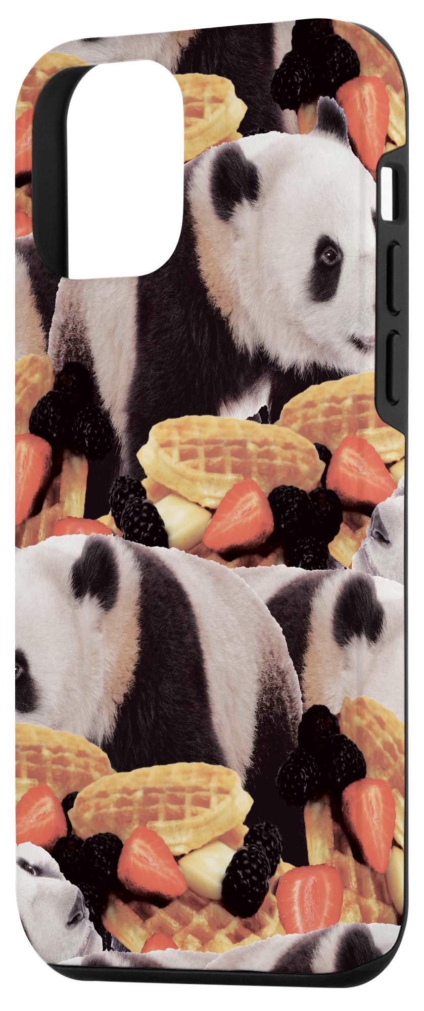 Funny Panda Waffles iPhone 12 Mini Case - Cute Cartoon Animal Protective Cover with Crazy Collage Design | Perfect for Daily Use, Gifts & Panda Lovers