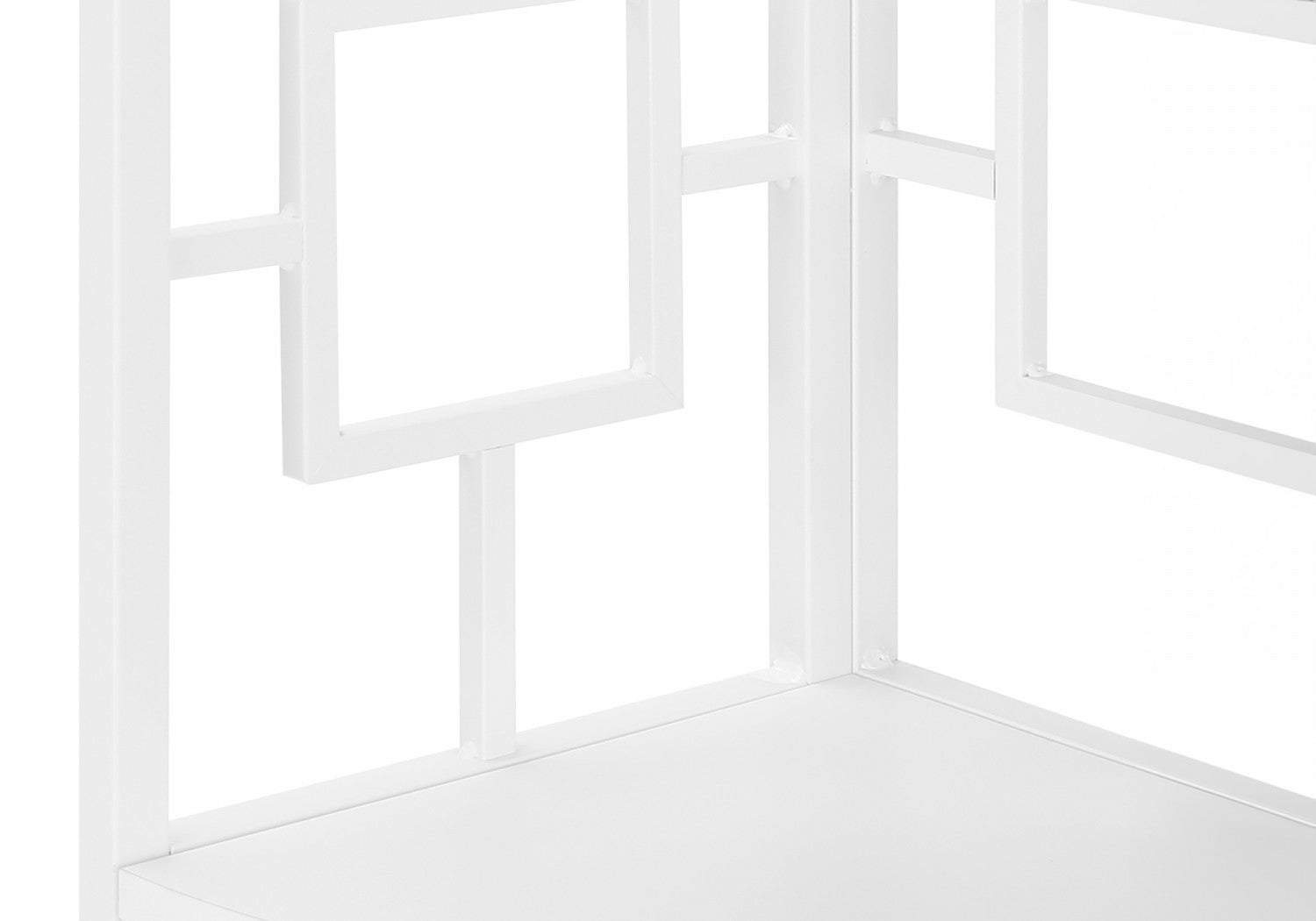 Modern White Venn Bookcase - Stylish Storage for Living Room, Bedroom & Office - Perfect for Books, Decor & Organizing Small Spaces