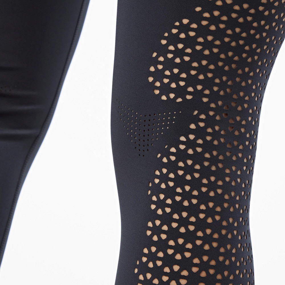 Korsa Women's Ventilated 7/8 Yoga Tights - Breathable Workout Leggings for Running, Gym & Lounge Wear