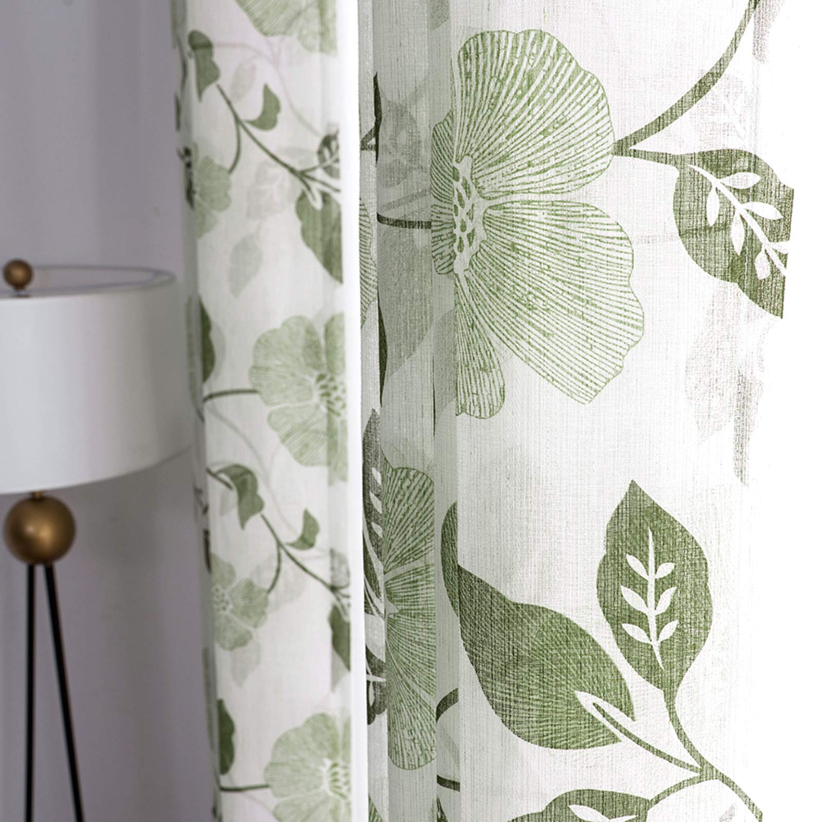 MRTREES Sheer Printed Valance Curtains for Kitchen & Bathroom Windows - Modern Rod Pocket Voile Window Treatment for Basement & Living Room (1 Pack, 54