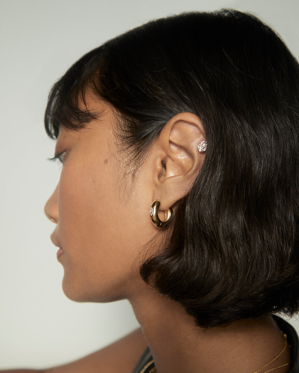 GRID 2 Vanilla Single Earring - Minimalist Silver Hoop Earring for Women, Trendy Dainty Jewelry Gift for Her | Perfect for Everyday Wear, Date Night & Special Occasions