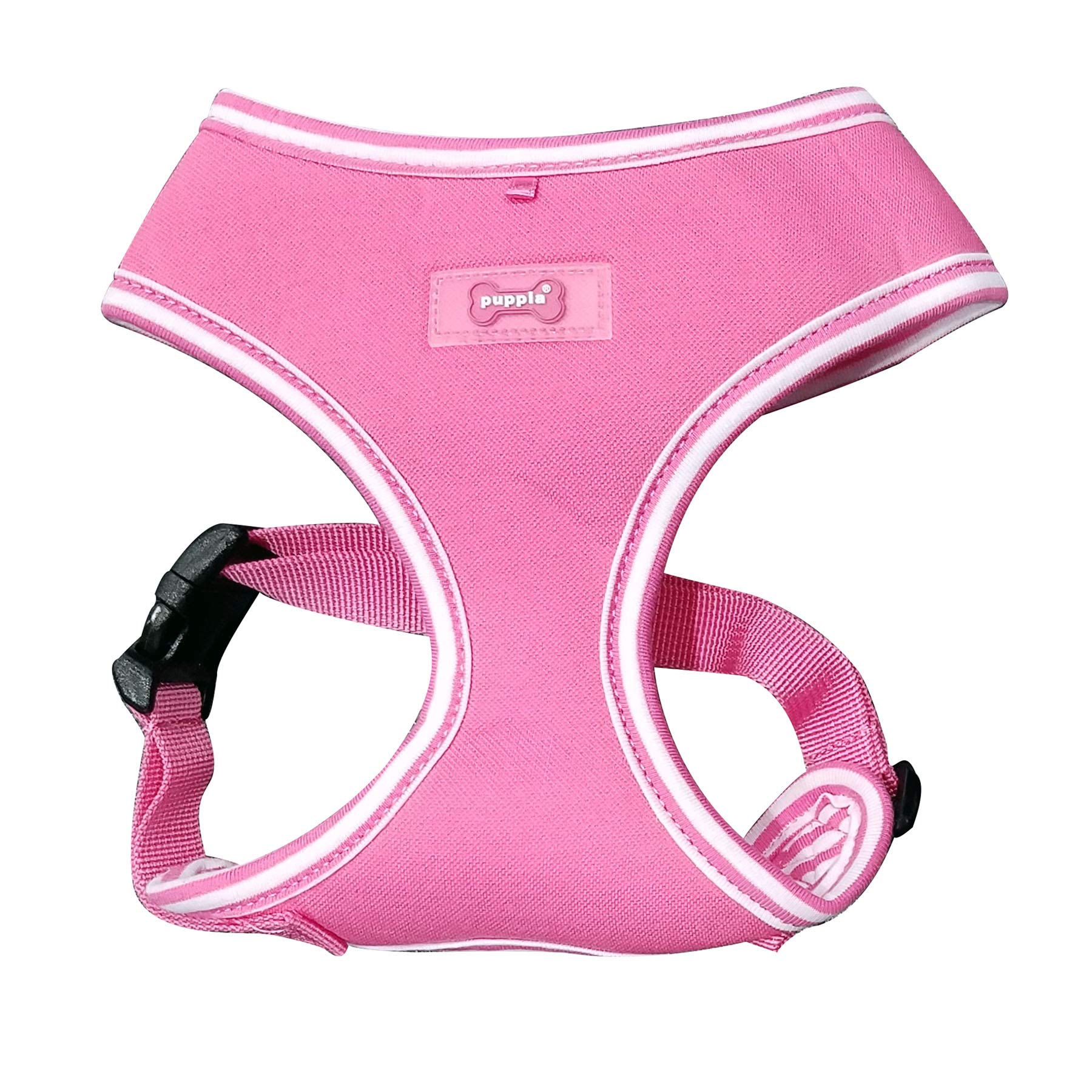 Puppia Naunet Harness - Pink Large Dog Harness for Small to Medium Breeds | Comfortable & Adjustable Pet Walking Gear for Daily Walks, Hiking & Outdoor Adventures