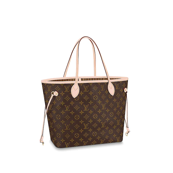 Authentic Louis Vuitton Neverfull MM Monogram Handbag in Beige - Stylish Tote for Work, Travel & Everyday Use
