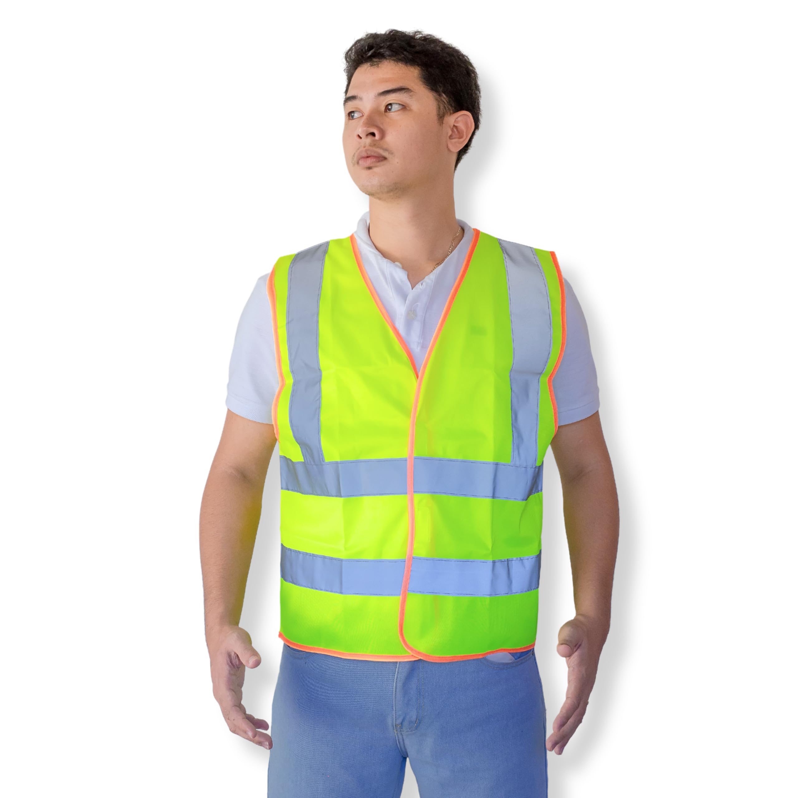 High Visibility Safety Vest for Men - ANSI Certified Reflective Work Vest in Safety Yellow - Ideal for Crossing Guards, Construction Workers & Outdoor Safety Use