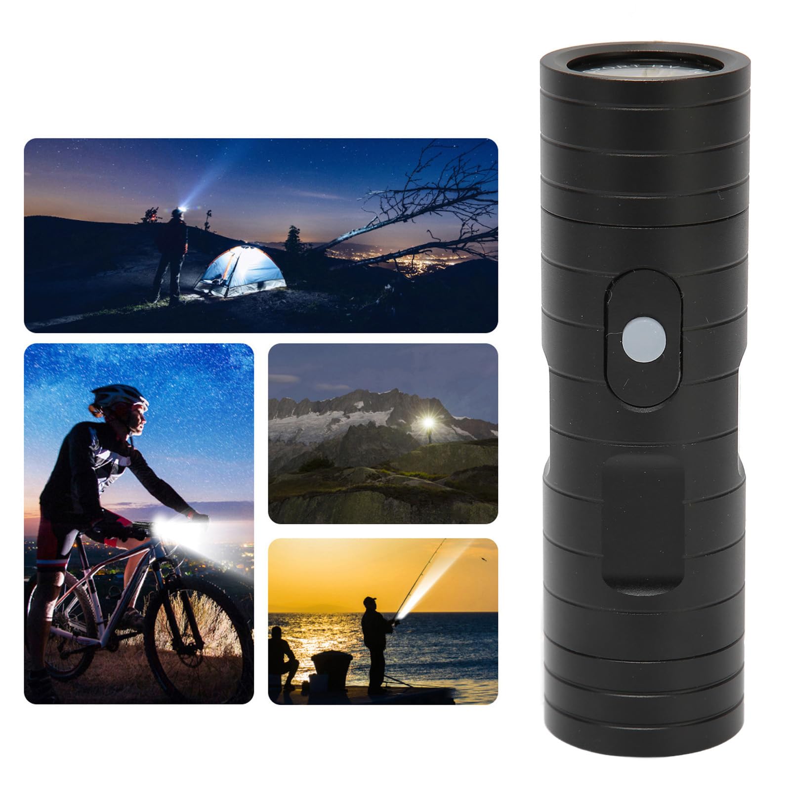 PUSOKEI 1080P Waterproof Motorcycle Helmet Camera - LED Light Bike Video Camera, Mini Sports Action Camera for Cycling, Motorcycling & Outdoor Adventures