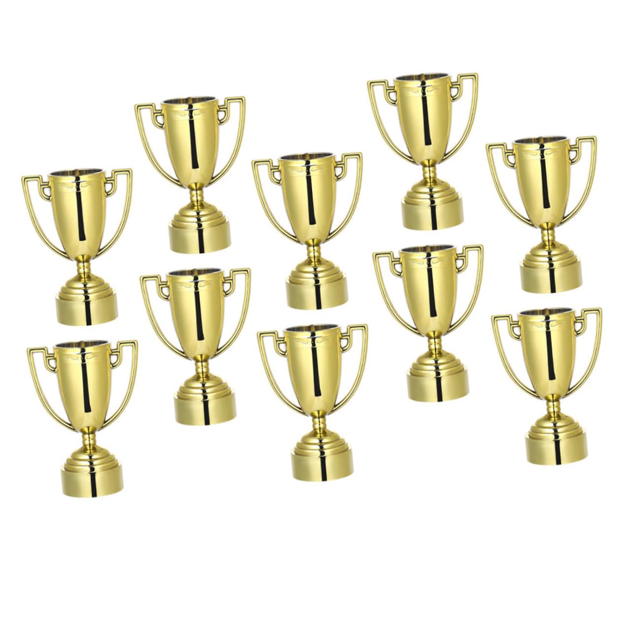 Yardwe 50-Piece Plastic Trophy Set - Kids Pretend Play Toys, Stimming Sensory Toys for Children - Perfect for Award Ceremonies, Classroom Rewards & Role Play Games