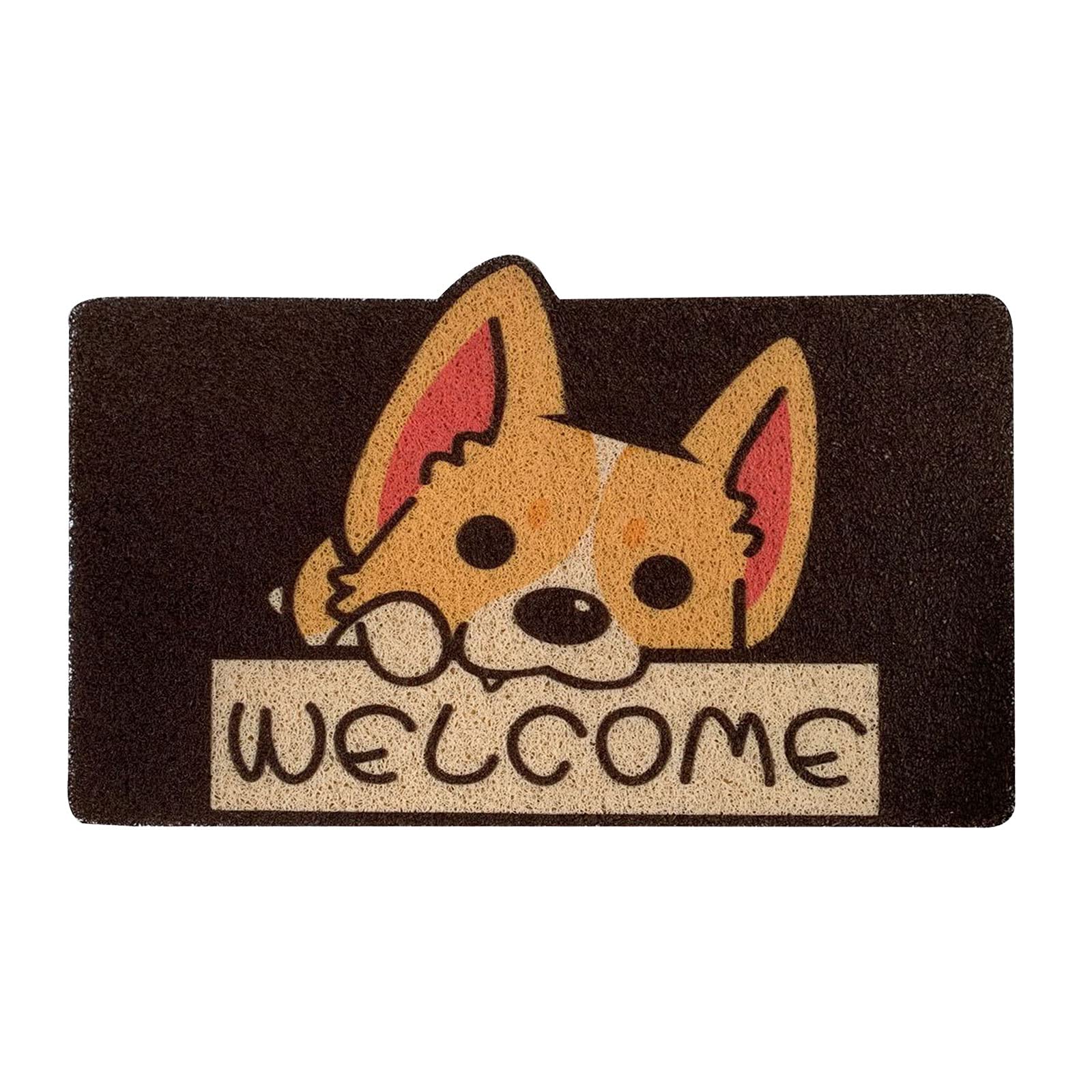 Premium 40x60cm Thick Welcome Home Mat - Non-Slip Indoor/Outdoor Entrance Rug, Dirt & Water Resistant Doormat for Shoes - Perfect for Entryway, Front Door, Porch, Patio - Shiba Inu Dog Lover Gift Idea
