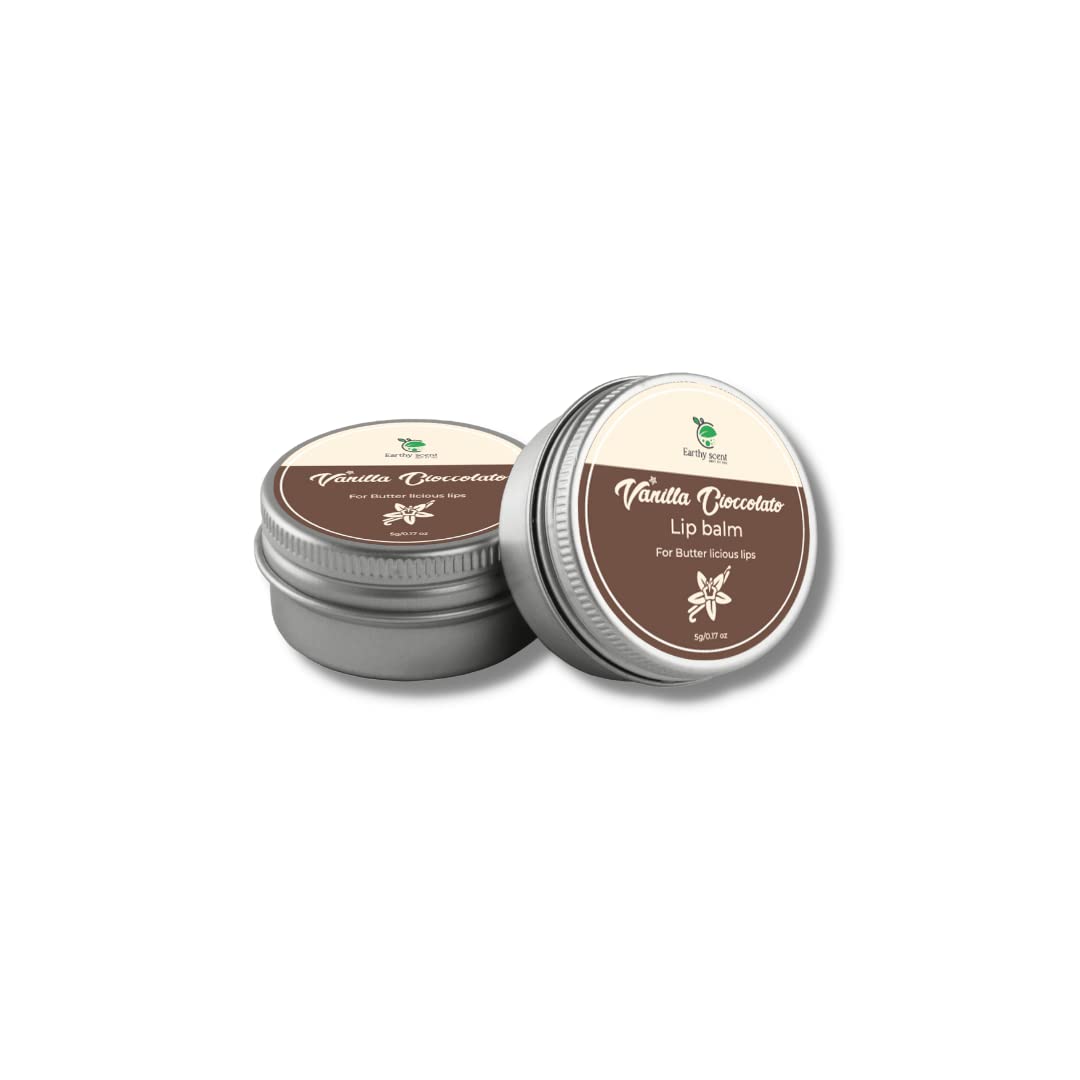 Vanilla Chocolate Lip Balm with Shea & Cocoa Butter - Vegan, Cruelty-Free Moisturizing Treatment for Dry, Pigmented Lips - Long-Lasting Hydration & Lightening Effect - Perfect for Daily Use, Winter Care & Makeup Prep