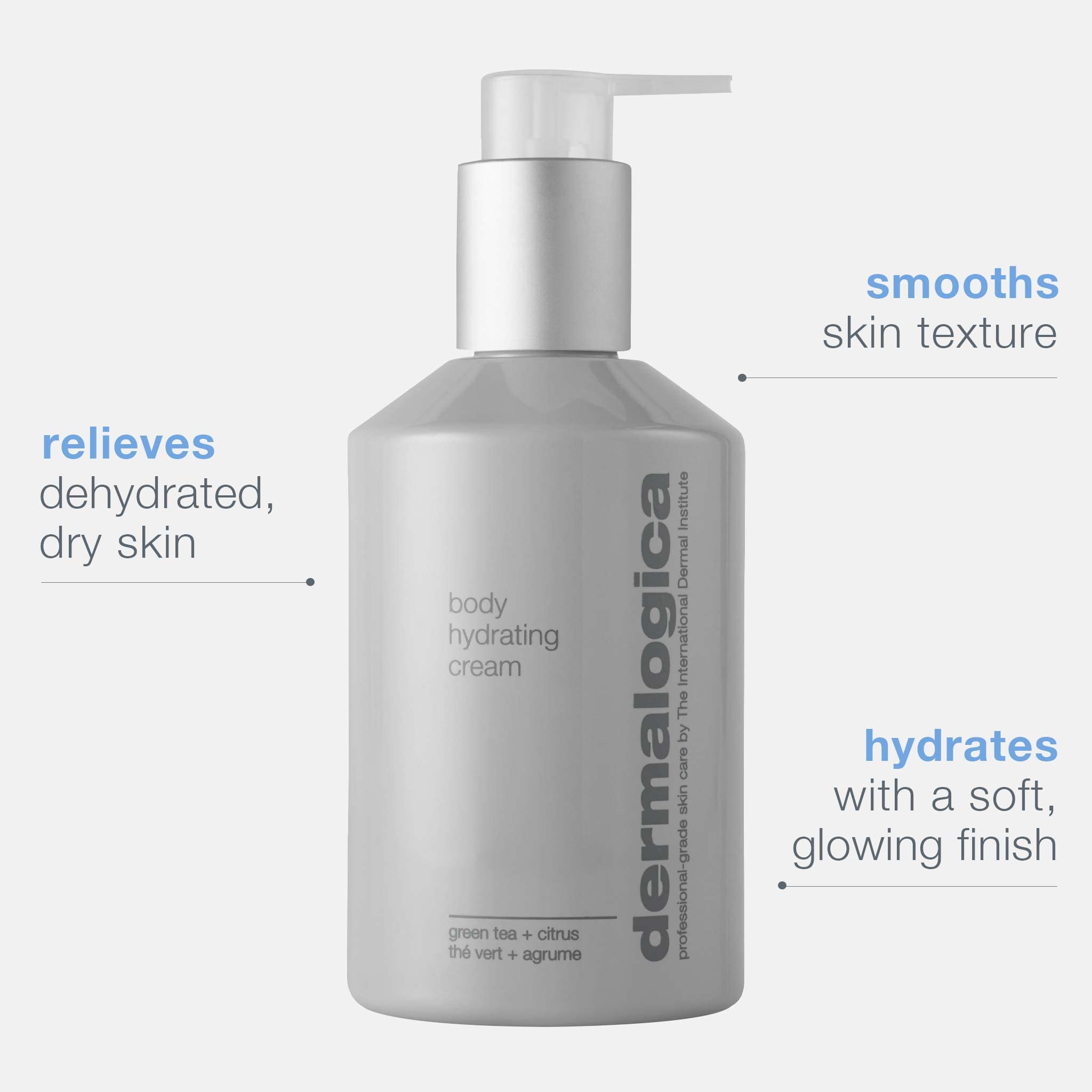 Dermalogica Hydrating Body Cream with Green Tea & Lemon Oil - Moisturizing Lotion for Dry Skin, 10 Fl Oz | Gentle Toning & Hydration for Daily Skincare Routine