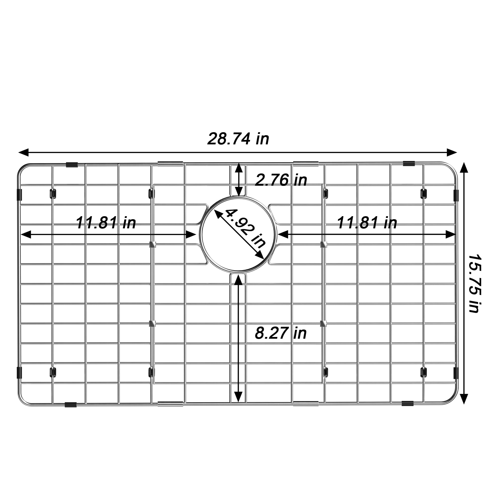 Stainless Steel Kitchen Sink Protector Grid - 28.75