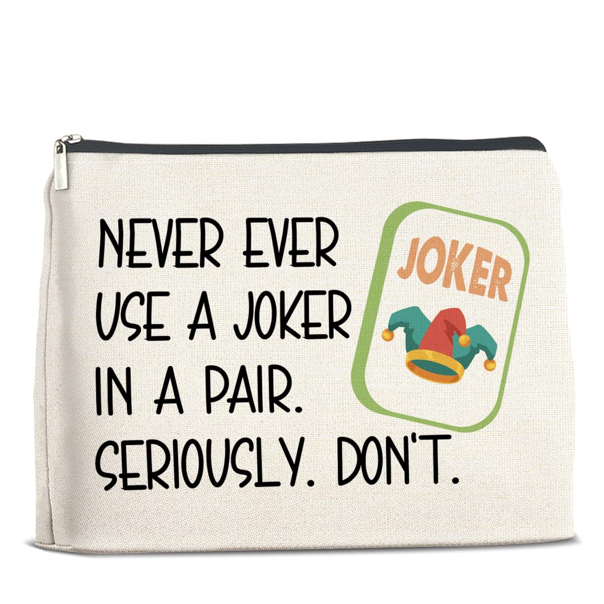 Mahjong Themed Makeup Bag for Women - Funny Cosmetic Pouch with Zipper for Mahjong Lovers | Perfect Gift for Gamers & Travel Organizer