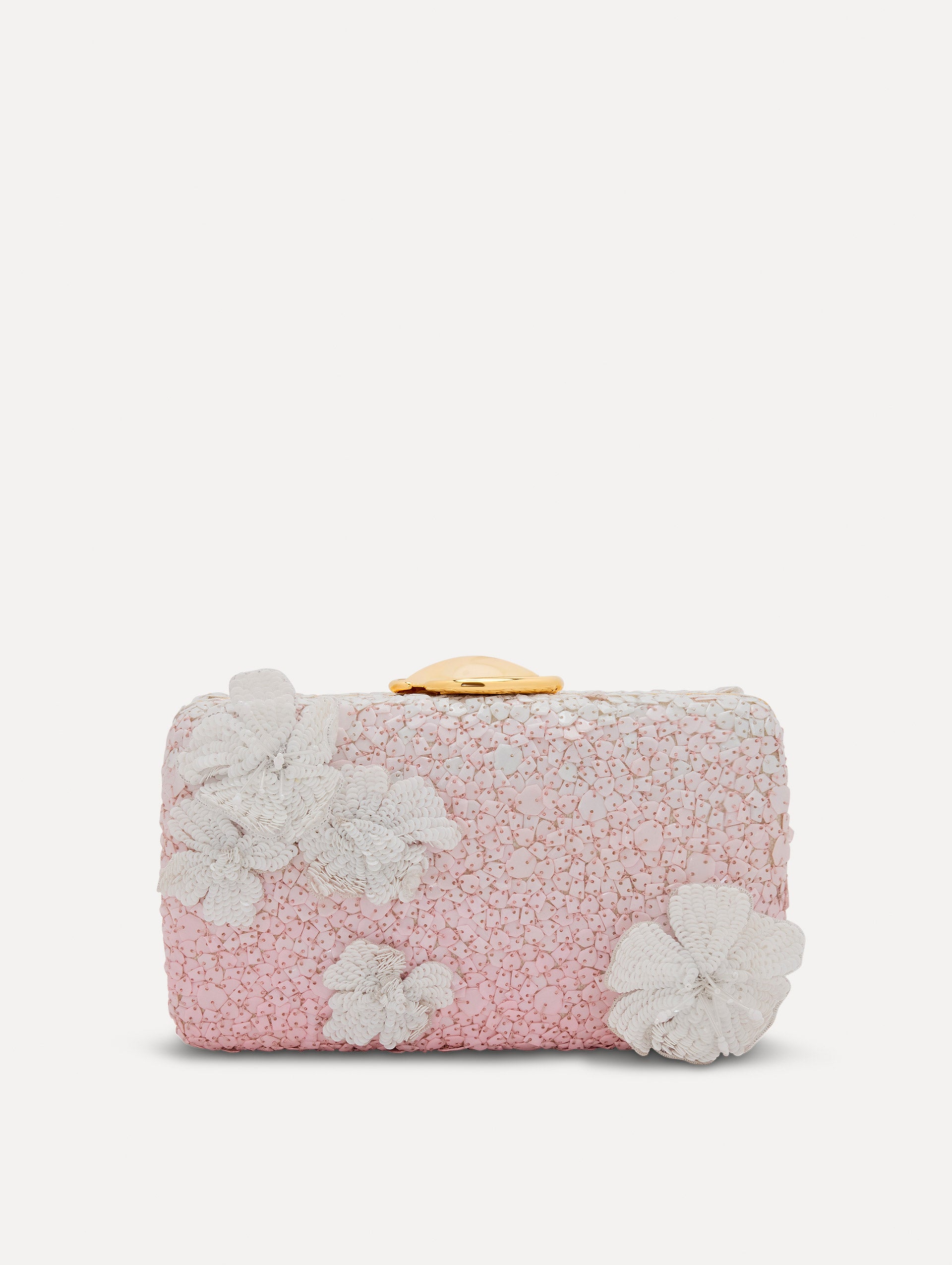 Cherry Blossom Sequin Clutch Bag for Women - Elegant Evening Party Purse with Rhinestone Decorations - Perfect for Weddings, Prom, and Special Occasions